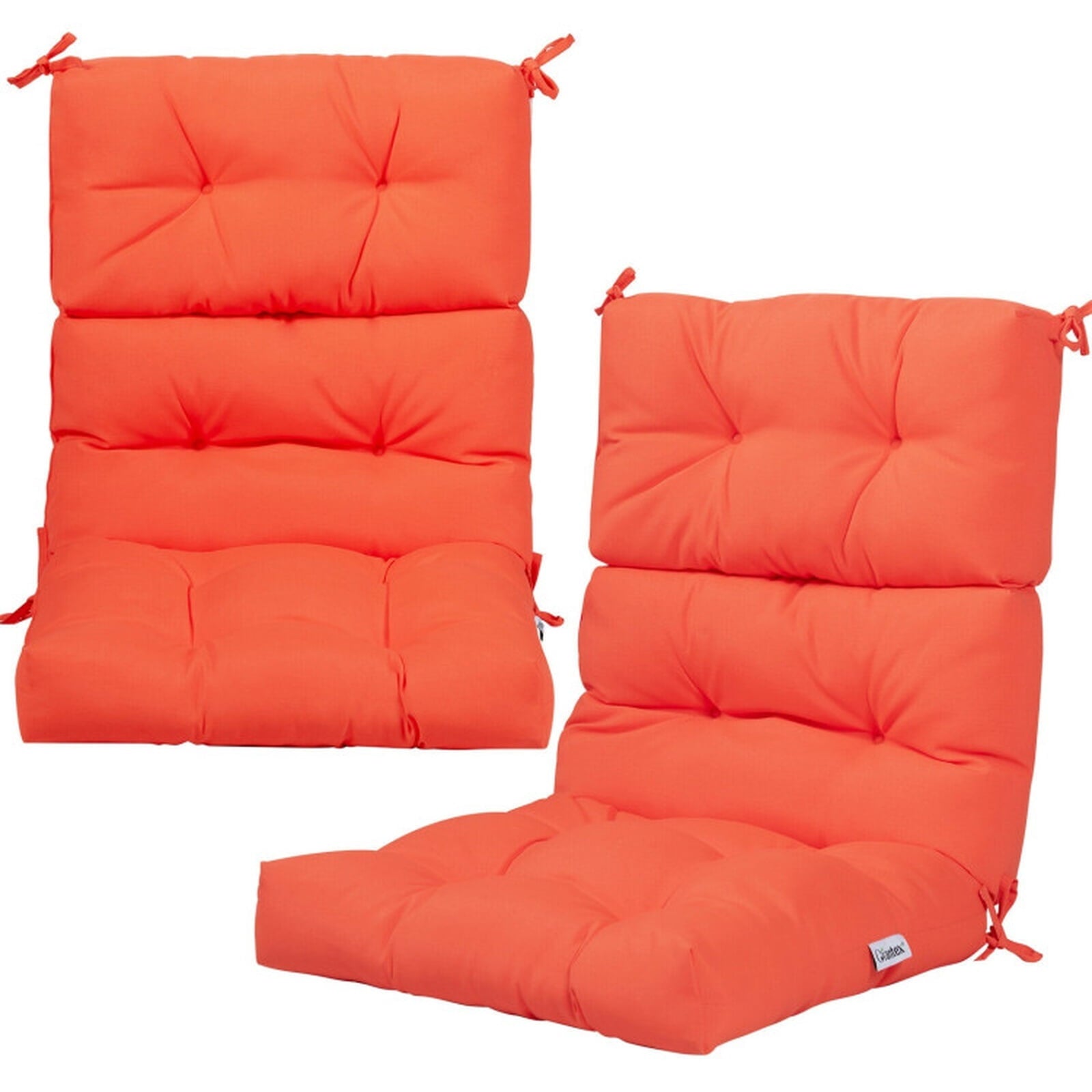 Biotree 22 X 44 Inch Tufted Outdoor Patio Chair Seating Pad Comfortable Patio Chair Cushion PadOrange