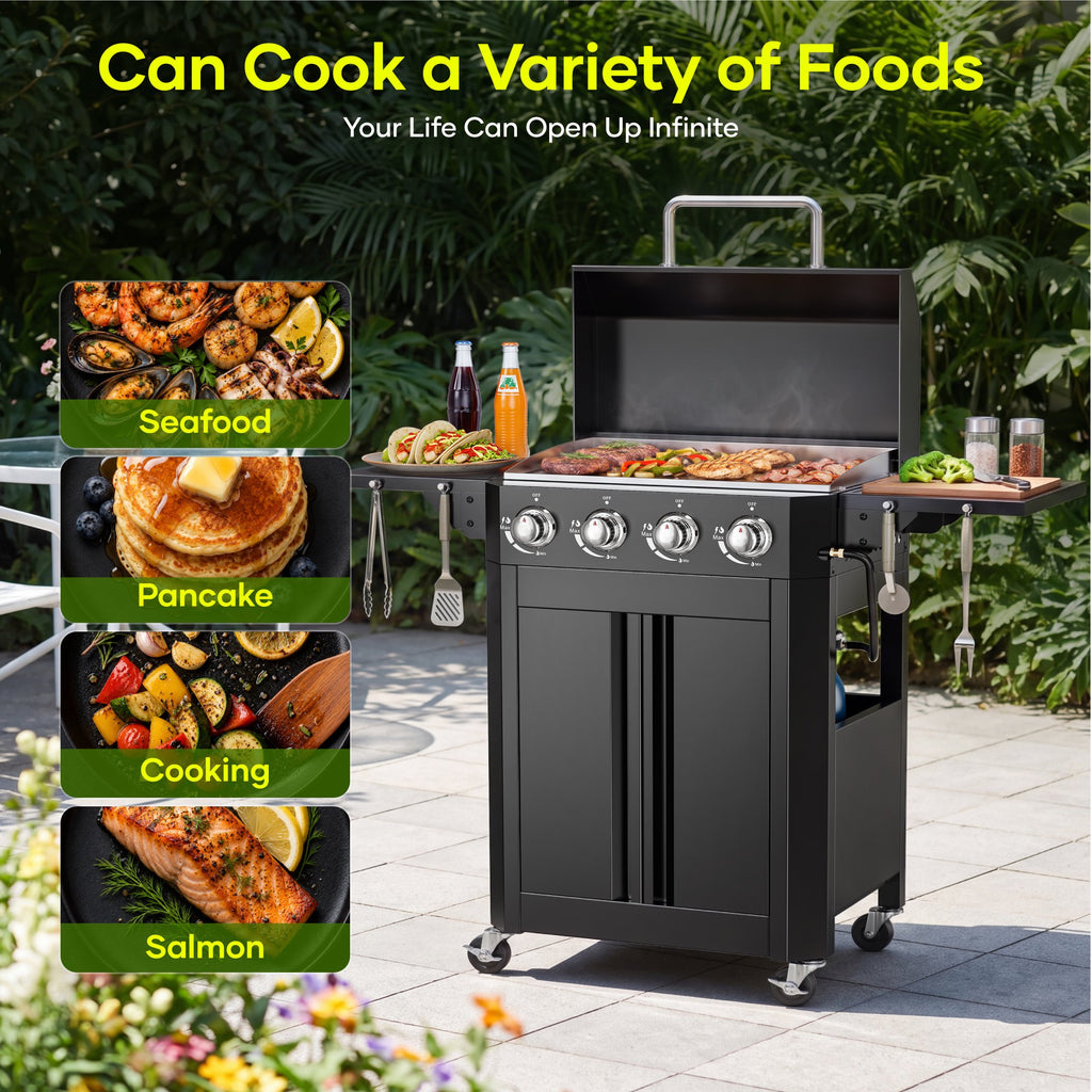 Biotree 4-Burner Gas Teppanyaki and Grill Combo