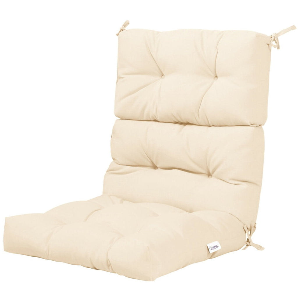 Biotree 22 X 44 Inch Tufted Outdoor Patio Chair Seating Pad Comfortable Patio Chair Cushion PadBeige