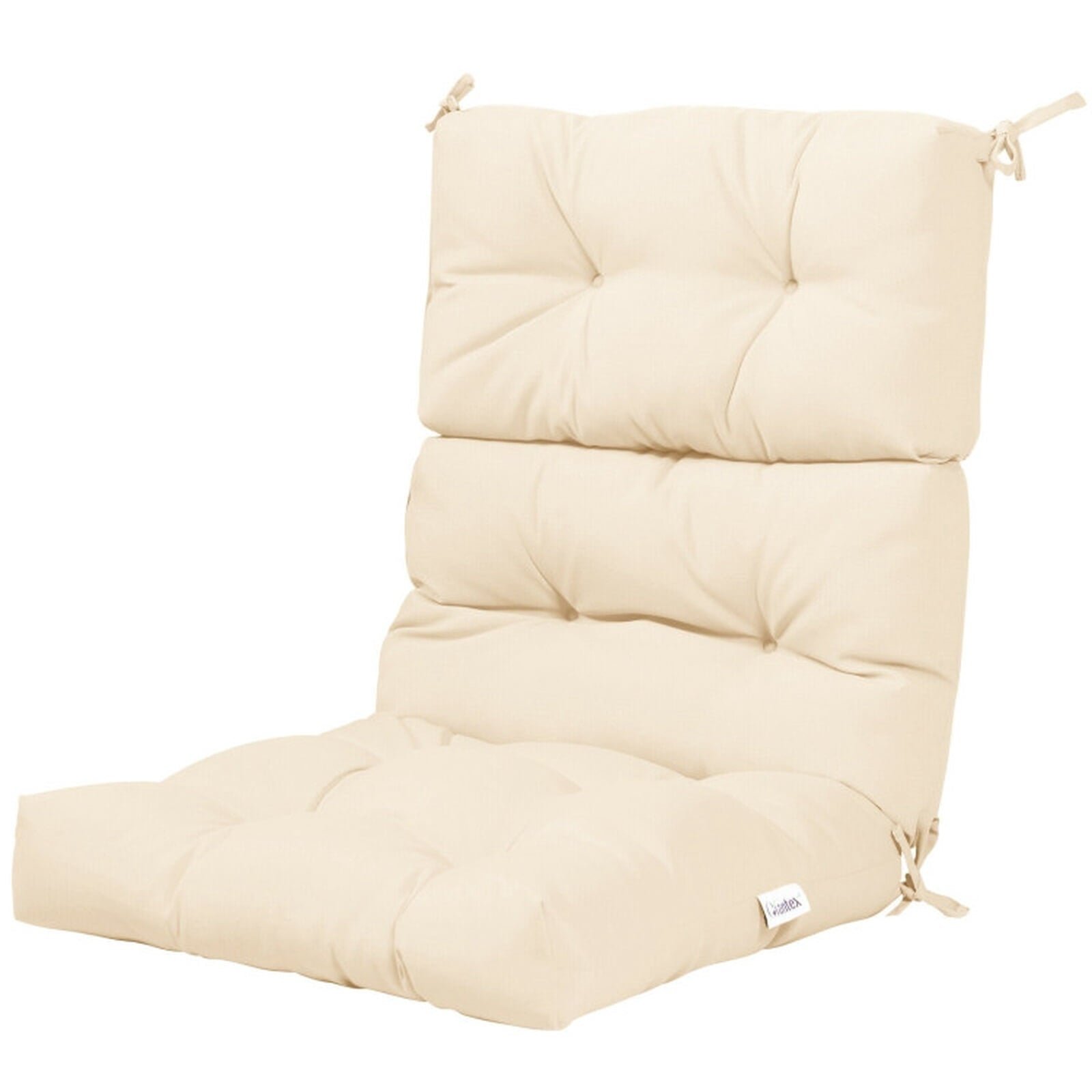 Biotree 22 X 44 Inch Tufted Outdoor Patio Chair Seating Pad Comfortable Patio Chair Cushion PadBeige
