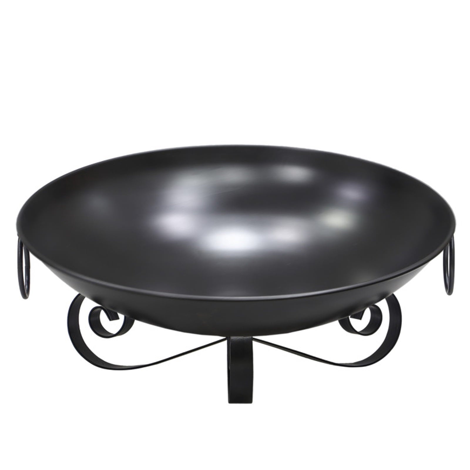Biotree 24 Inch Heavy-Duty Metal Fire Pit Bowl Outdoor Wood for Outdoor Patio Backyard Garden Camping, Black
