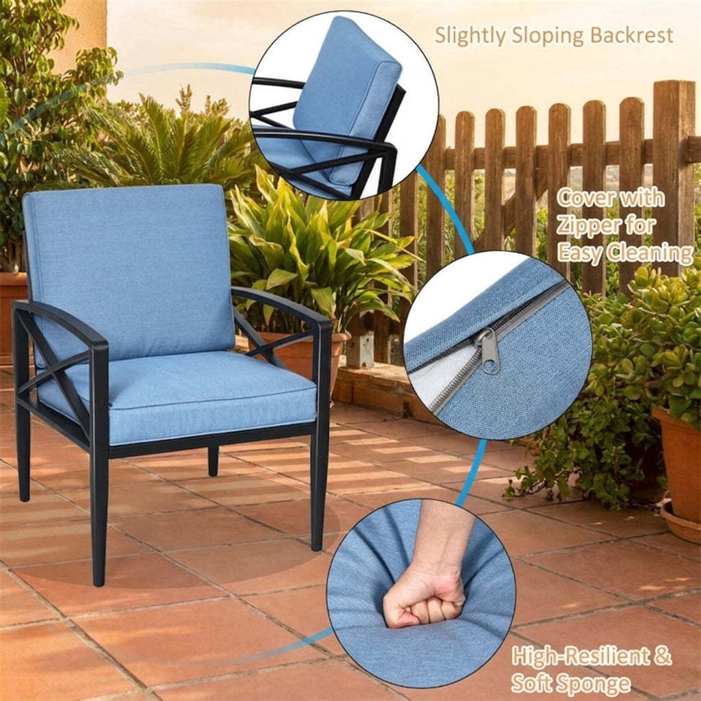 Biotree HDPE Patio Chair with Armrest and Footrest for Indoor Outdoor Stackable Patio Chair for Garden BackyardBrown