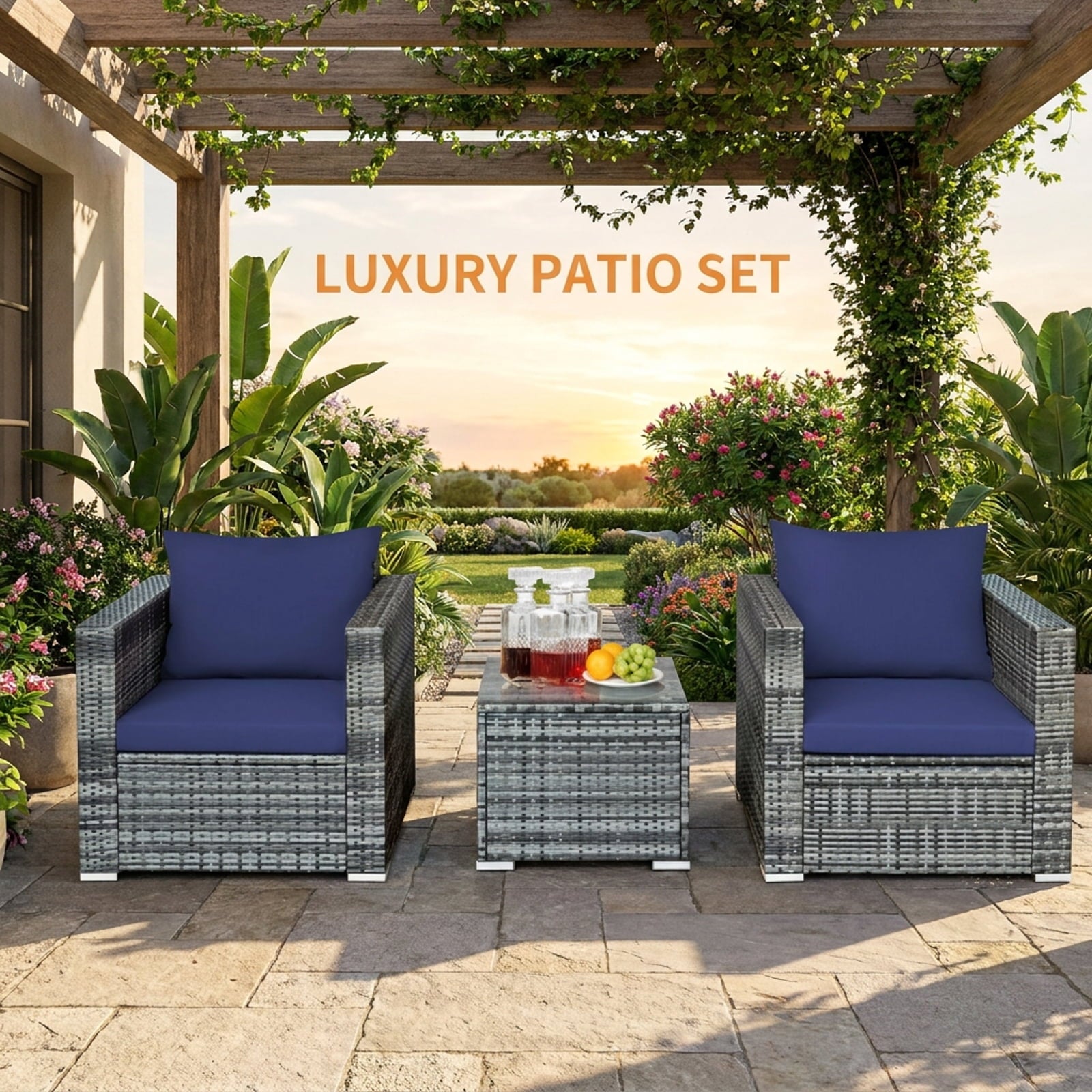 Biotree Acacia Wood 2-Person Patio Loveseat with Backrest and Armrests for Backyard Stackable Patio Chair for Garden BackyardNatural
