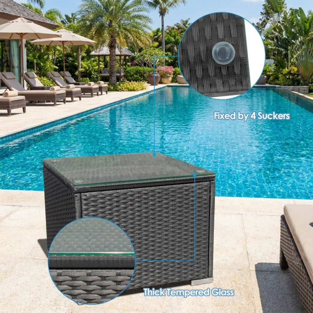 Biotree 3 Pieces Patio Wicker Conversation Set with Cushion Outdoor Conversation Set for Garden Backyard PorchWhite