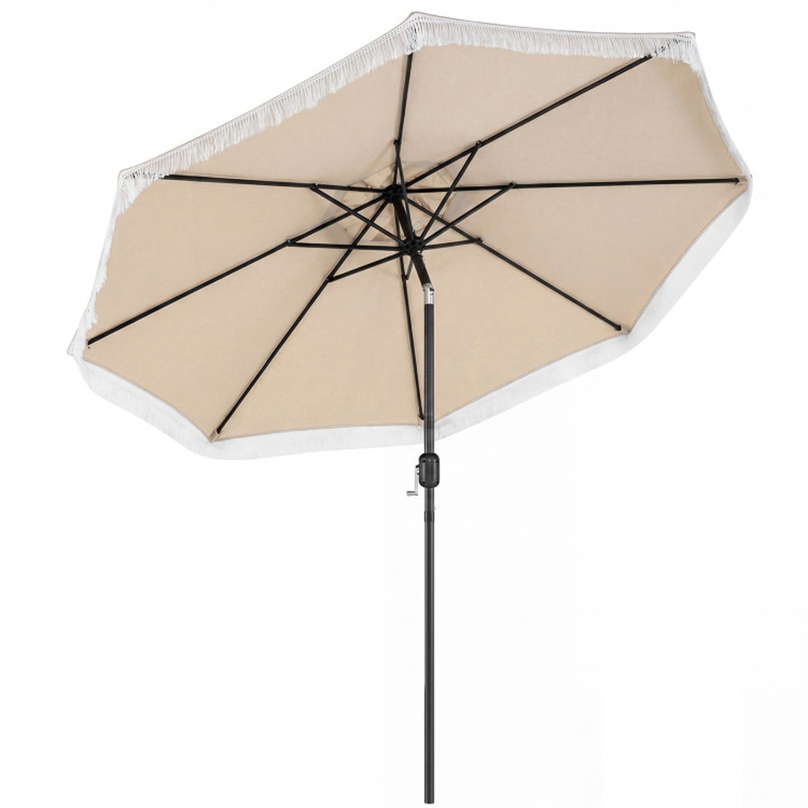 Biotree 9 FT Patio Umbrella, Patio Umbrella with Sun-Protective Canopy for Patio Garden Pool for Patio Garden Backyard Pool, Beige