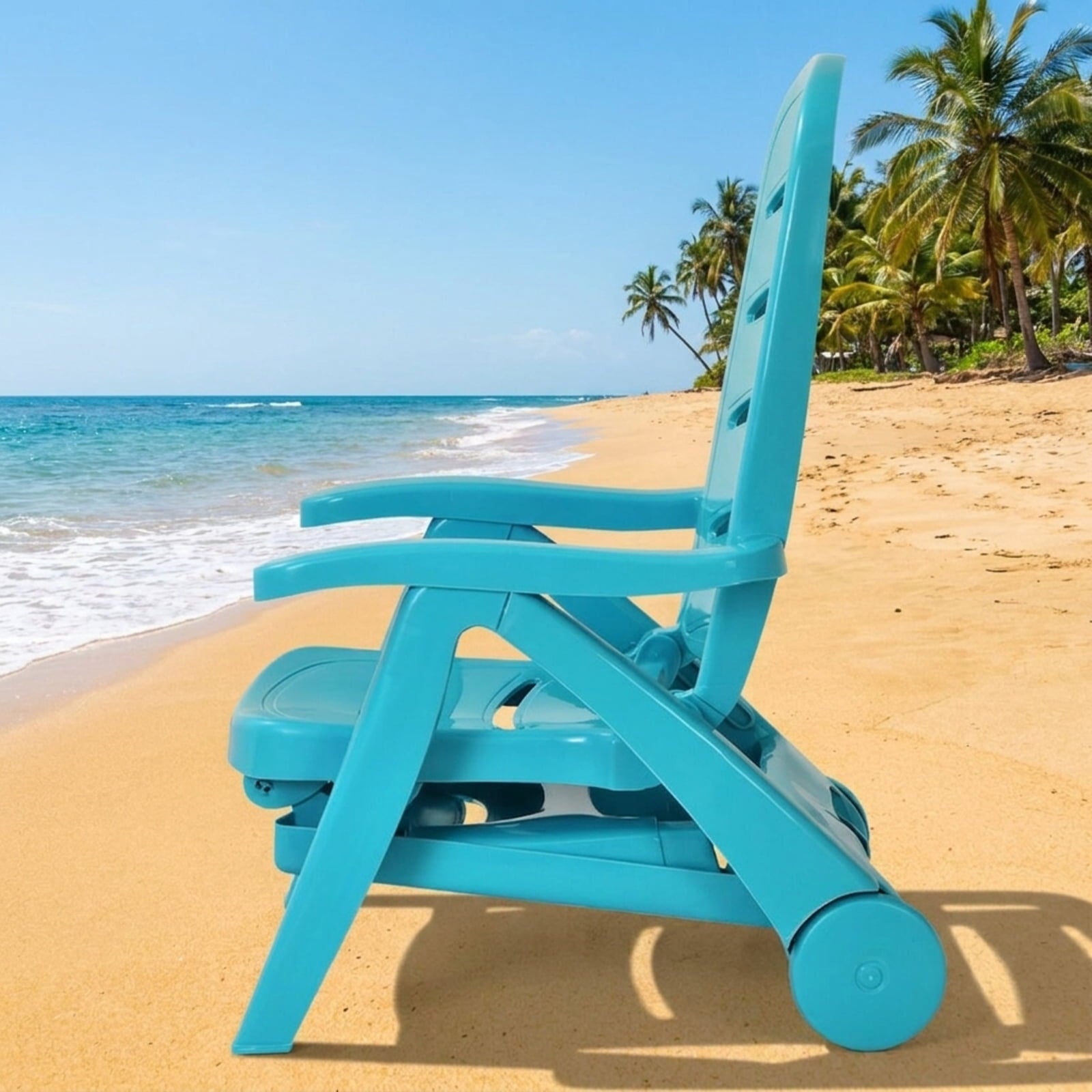 Biotree 5 Position Adjustable Folding Lounger Chaise Chair Stackable Patio Chair for Garden BackyardTurquoise