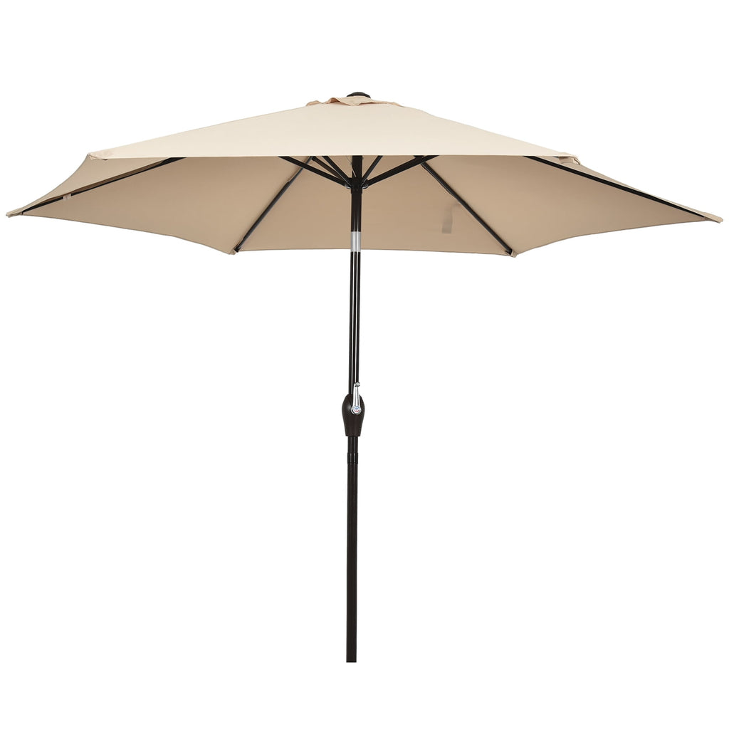 Biotree 10 Feet Outdoor Patio Umbrella with Tilt Adjustment and Crank-Beige Deck Garden Pool Outdoor Living