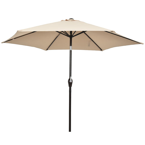 Biotree 10 Feet Outdoor Patio Umbrella with Tilt Adjustment and Crank-Beige Deck Garden Pool Outdoor Living