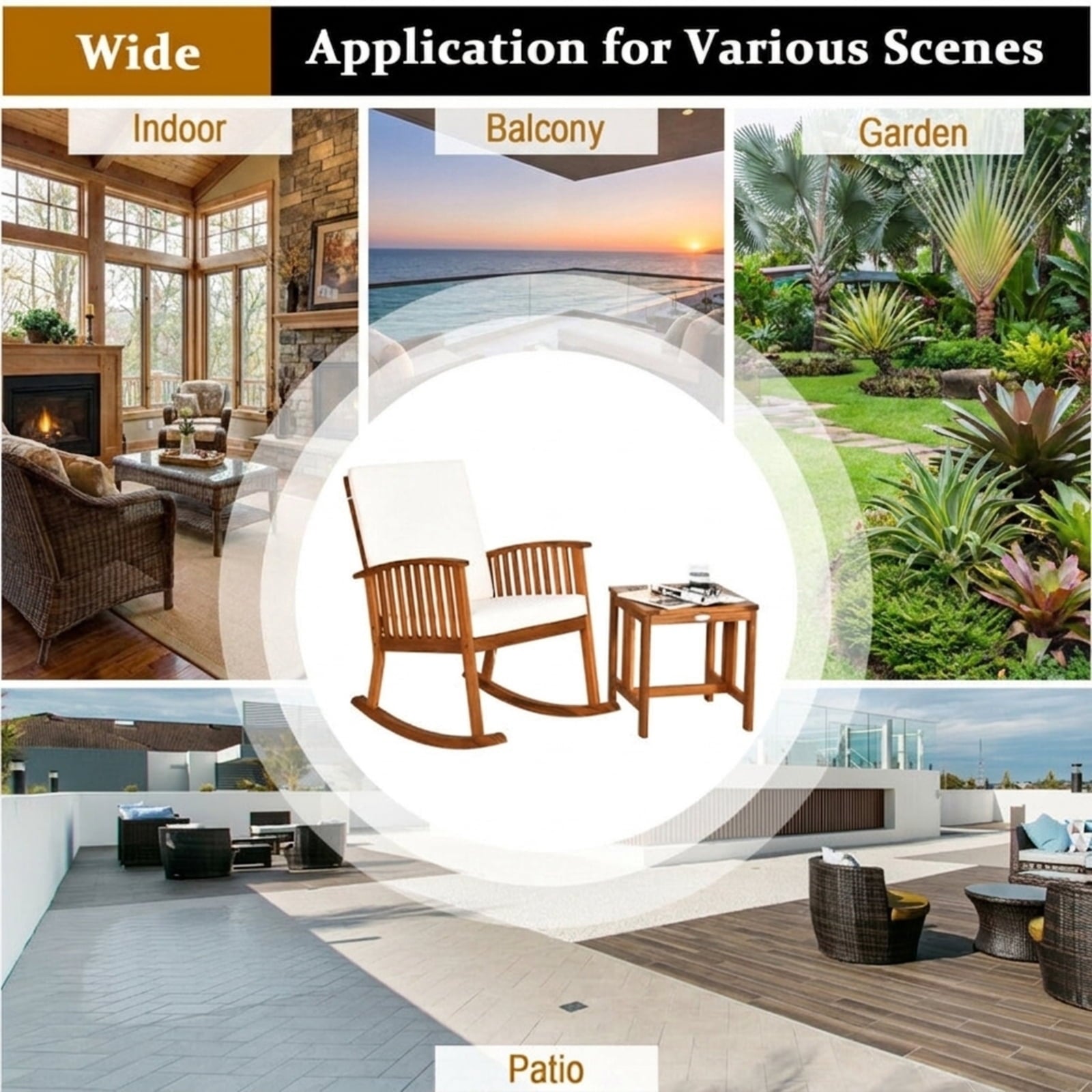 Biotree 2 Pcs Patio Outdoor Dining Chair with Armrest Stackable Patio Chair for Garden BackyardBlack