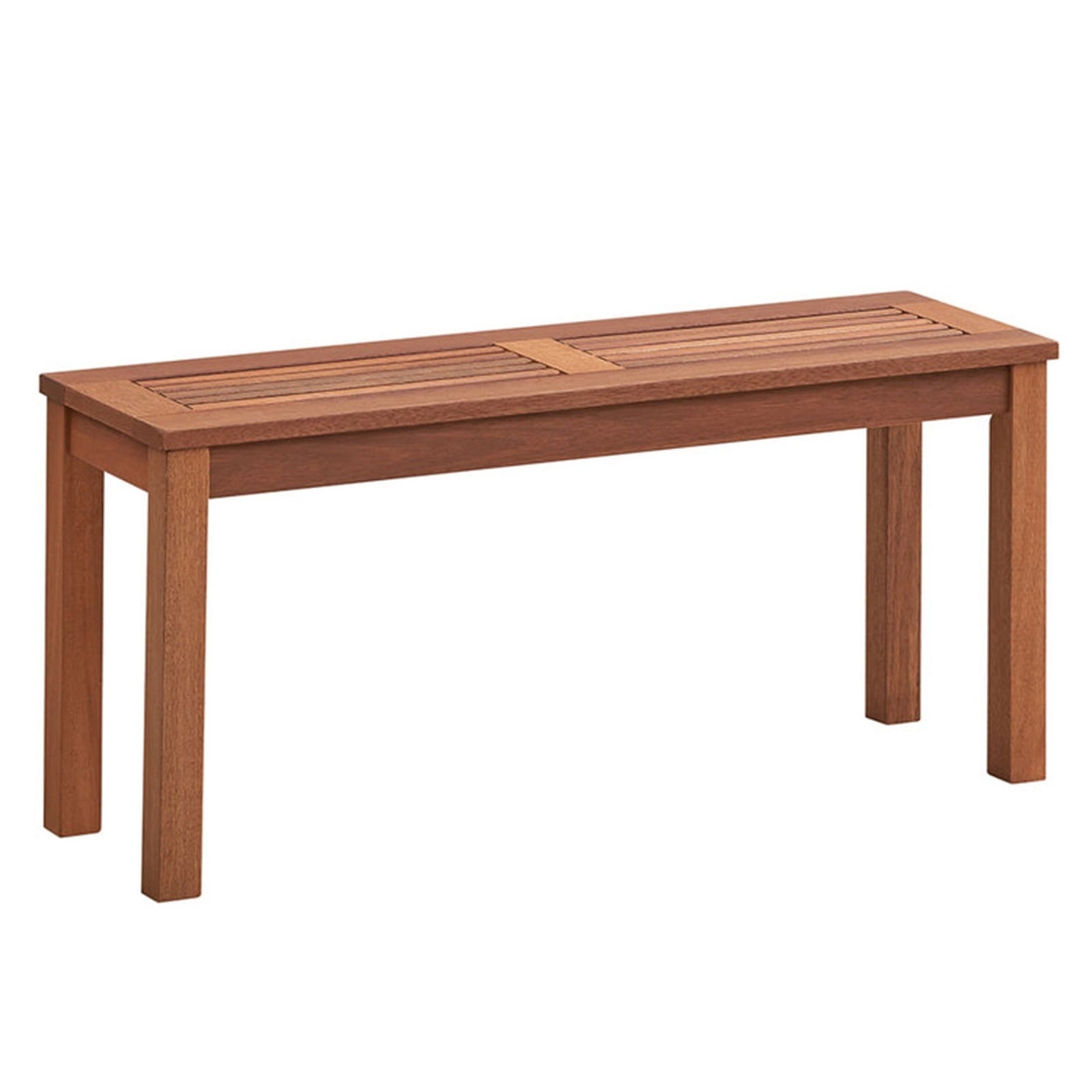 Biotree 2-Seater Patio Backless Dining Bench with Breathable Slatted Seat Stackable Patio Chair for Garden BackyardNatural