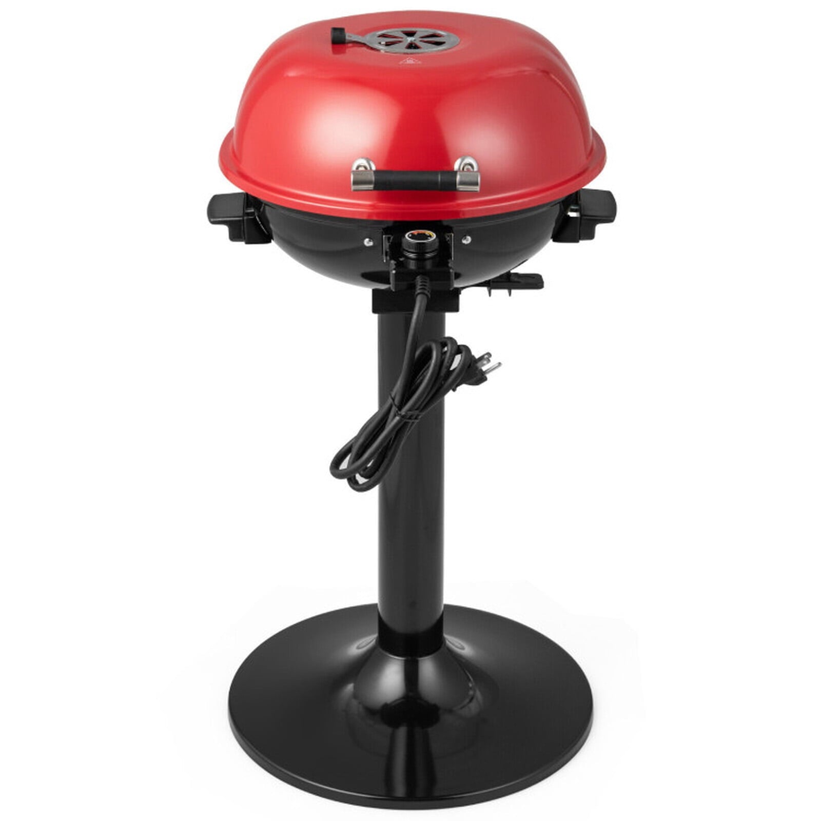 Biotree 1600W Electric BBQ Grill with Removable Non-Stick Warming Rack and Adjustable Temperature Control - Red