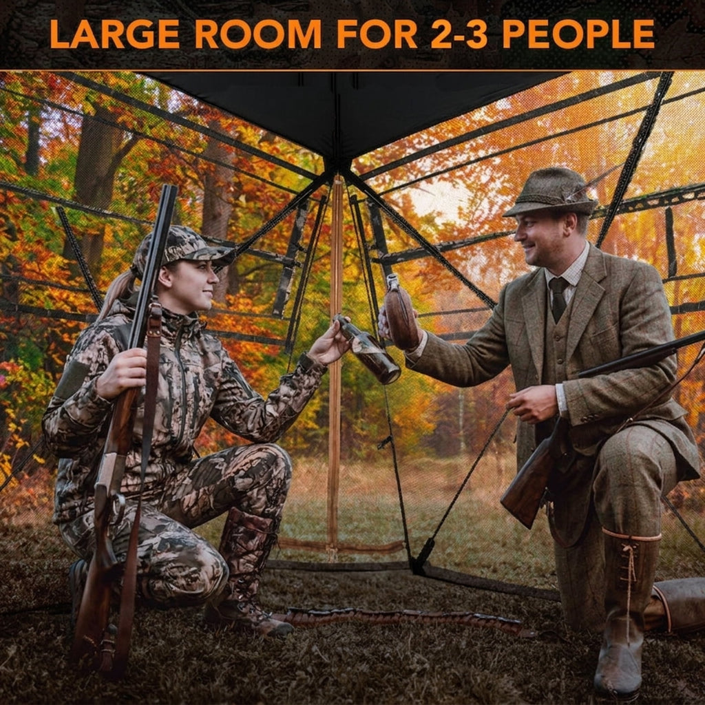 Biotree 360¡ã One Way See Through Ground Hunting Blind for Deer and Turkey Hunting, Camouflage