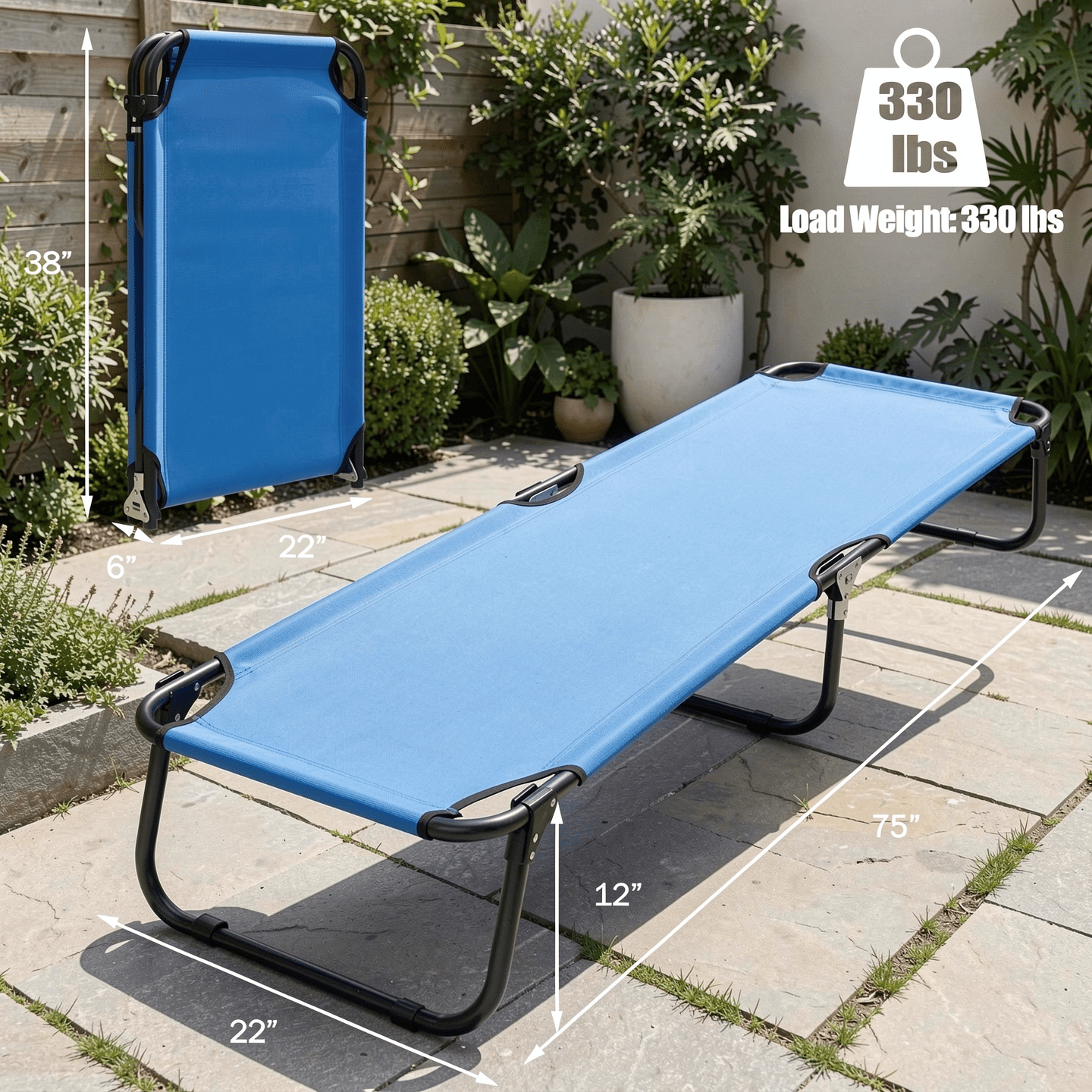 Biotree Folding Portable Outdoor Camping Cot Bed for Adults with Sleeping Bag Capability for Hiking