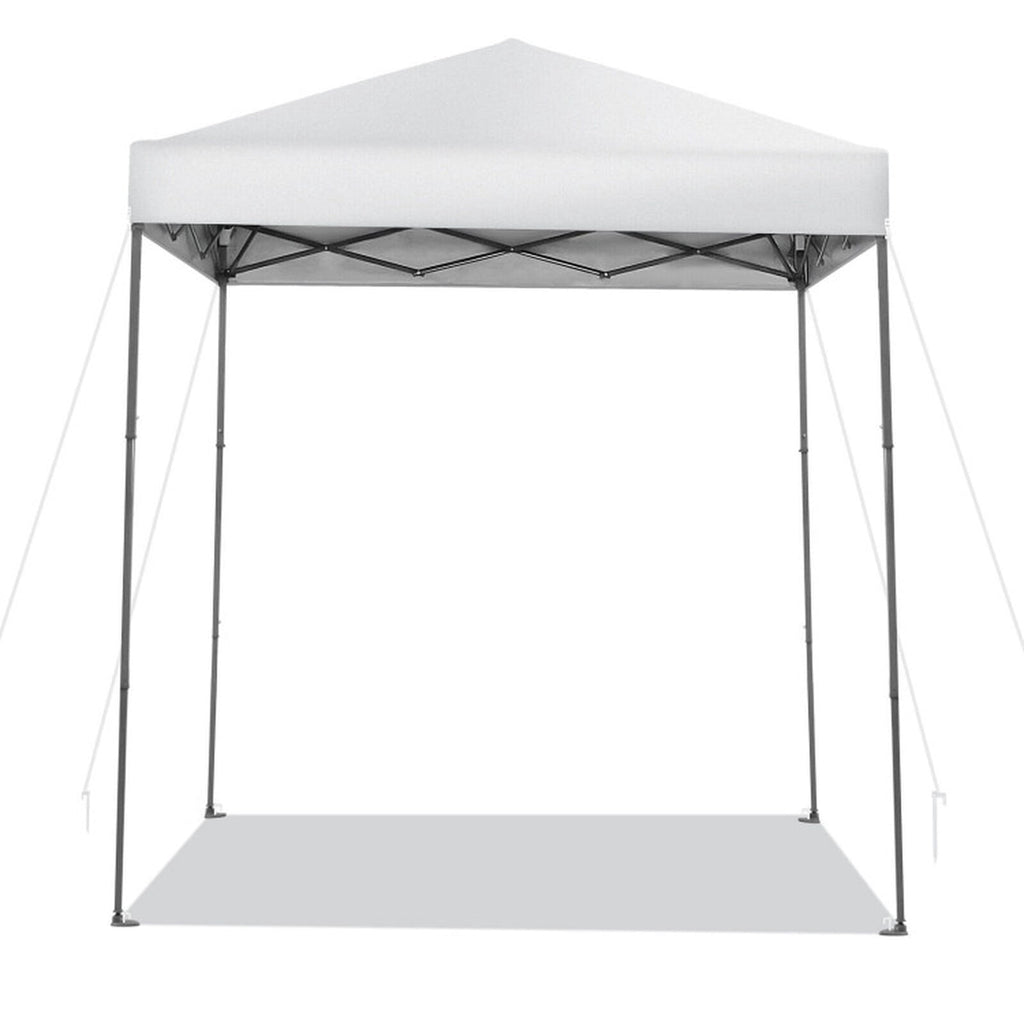 Biotree 6.6 x 6.6 Feet Outdoor Pop-up Canopy Tent with UPF 50+ Sun Protection and Carry Bag, Instant Sun Shelter for Beach Camping Park Backyard, White