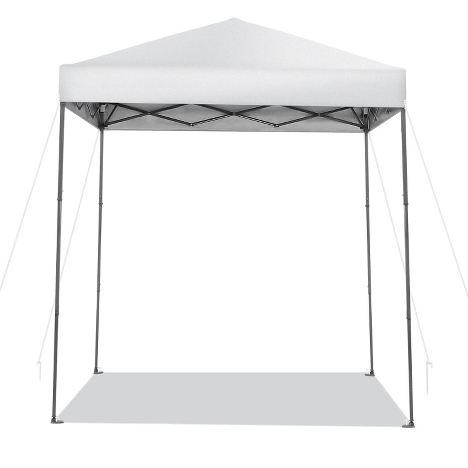 Biotree 6.6 x 6.6 Feet Outdoor Pop-up Canopy Tent with UPF 50+ Sun Protection and Carry Bag, Instant Sun Shelter for Beach Camping Park Backyard, White