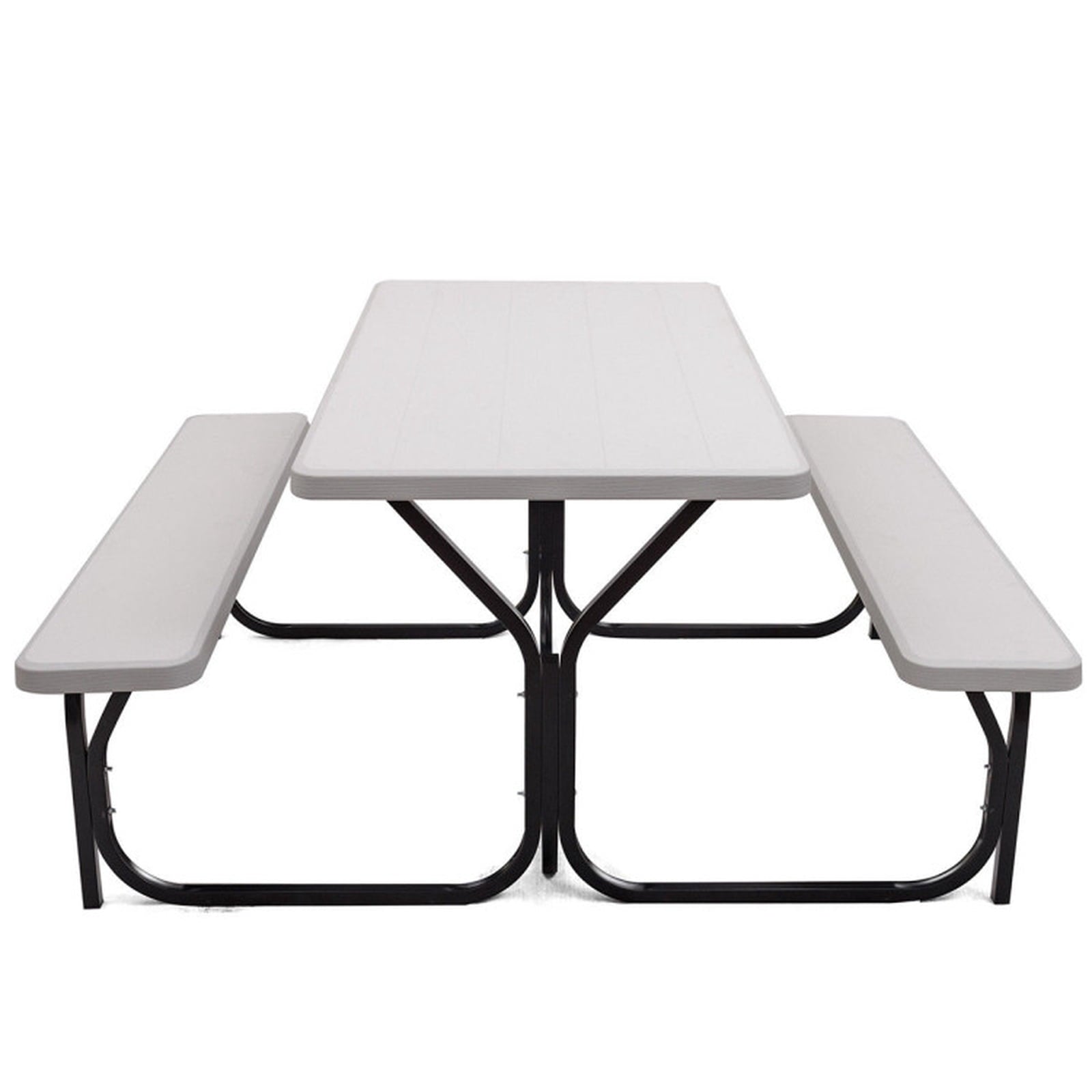 Biotree Picnic Table Bench Set for Outdoor Camping, White