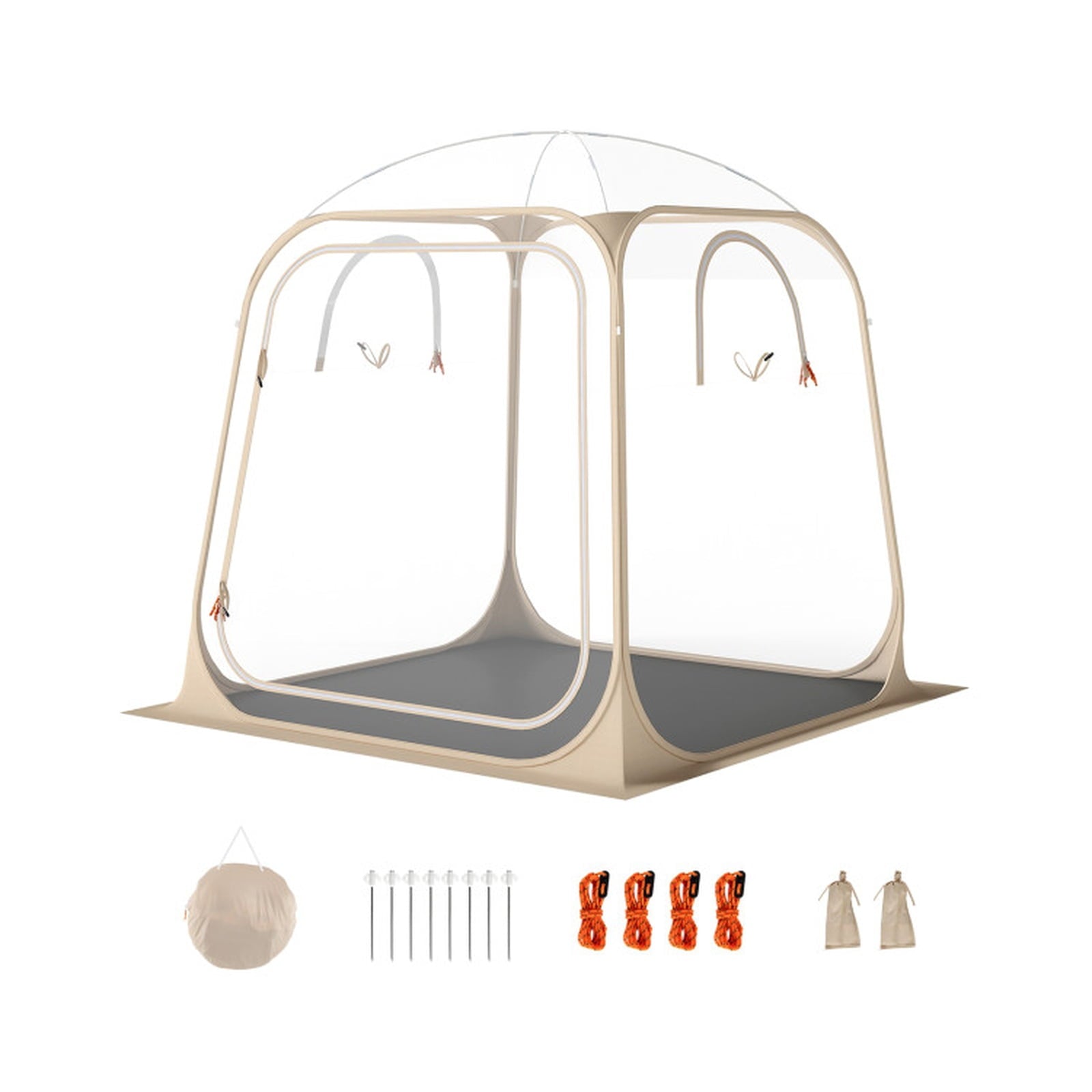 Biotree 7 x 7 FT Pop Up Clear Bubble Tent All-Weather Waterproof Pod with Sealed Floor for Sports Viewing Camping, Clear