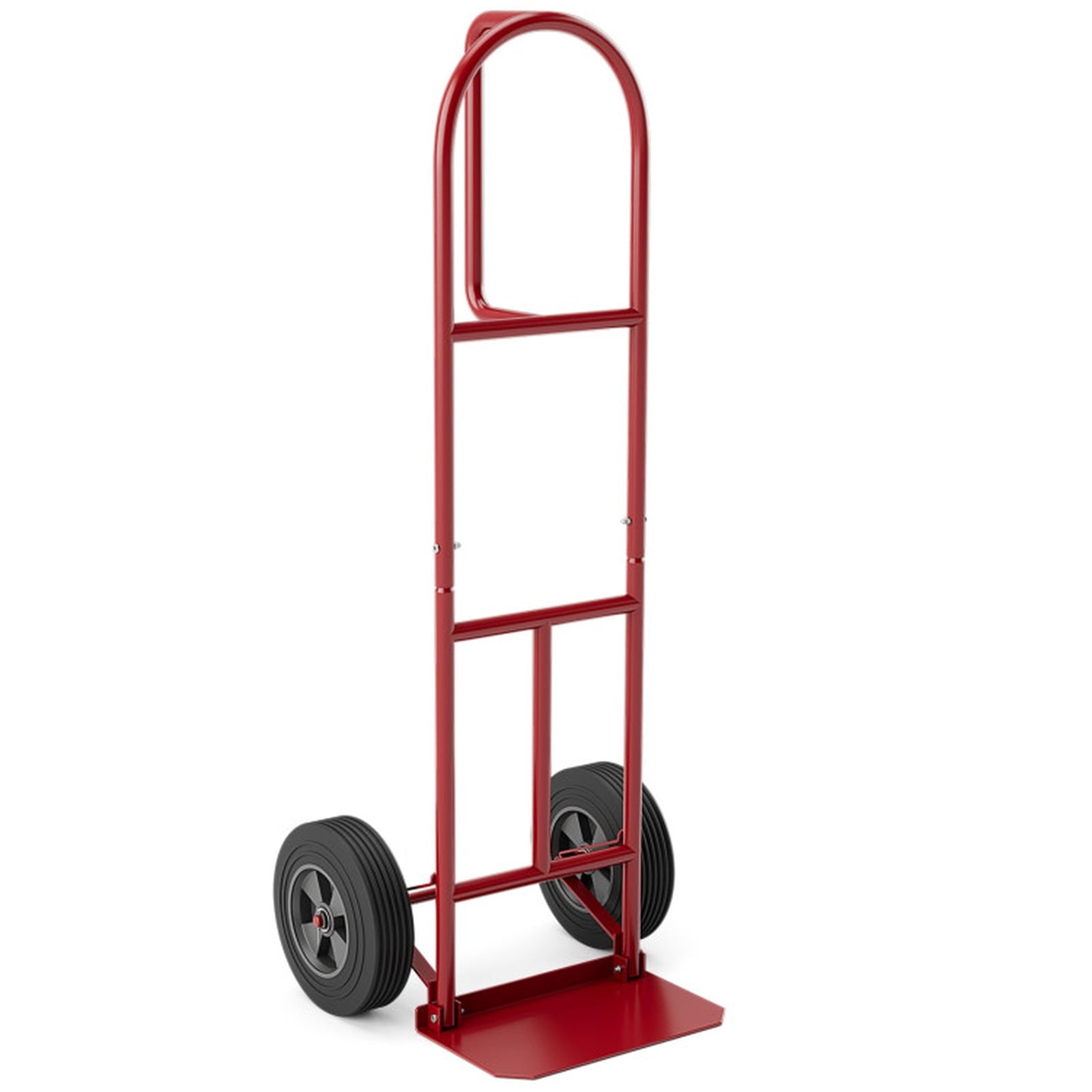 Biotree P-Handle Sack Truck with 10 Inch Wheels and Foldable Load Area for Garden Yard Lawn Work Outdoor, Black
