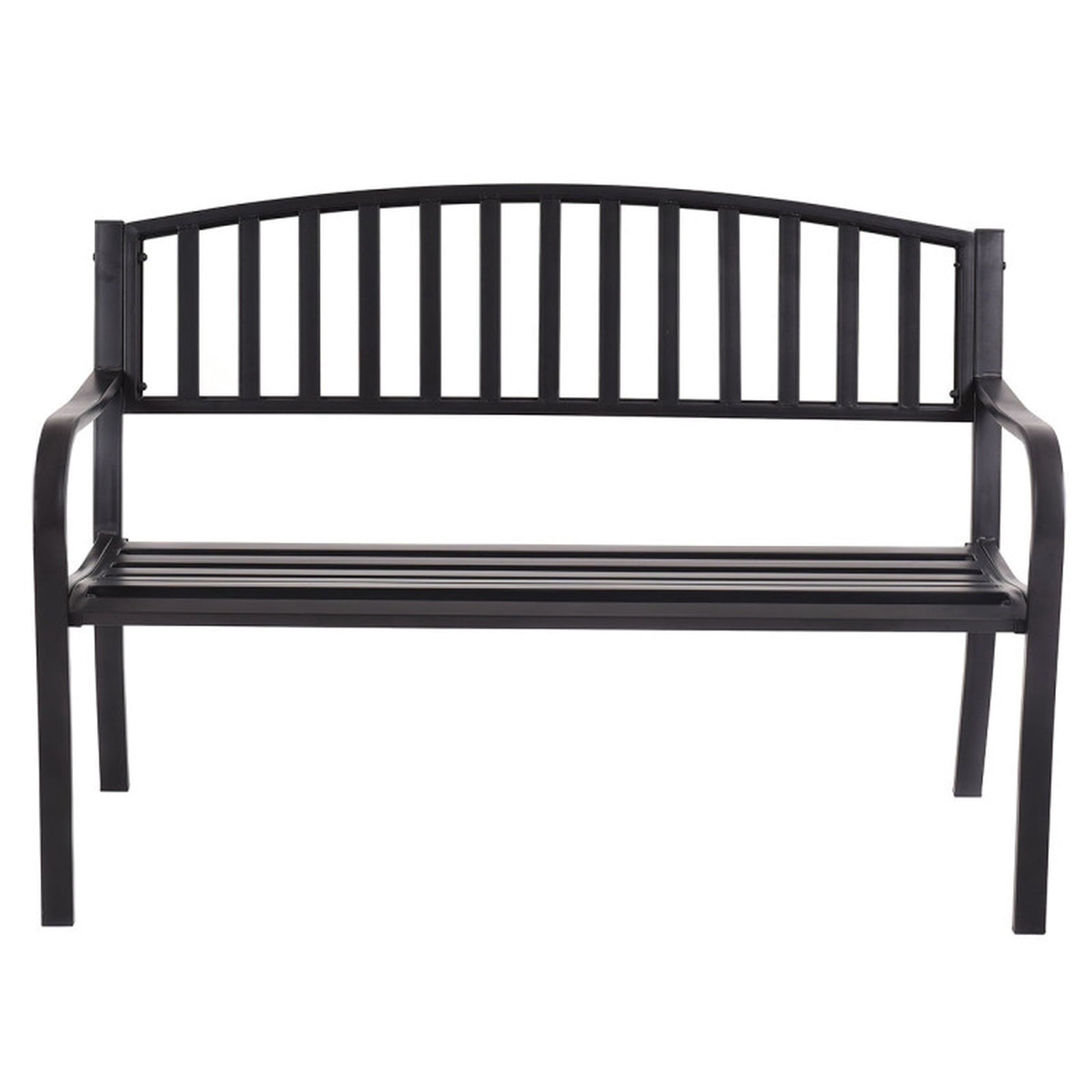 Biotree 50 Inch Patio Garden Bench Loveseats for Outdoor Stackable Patio Chair for Garden BackyardBlack