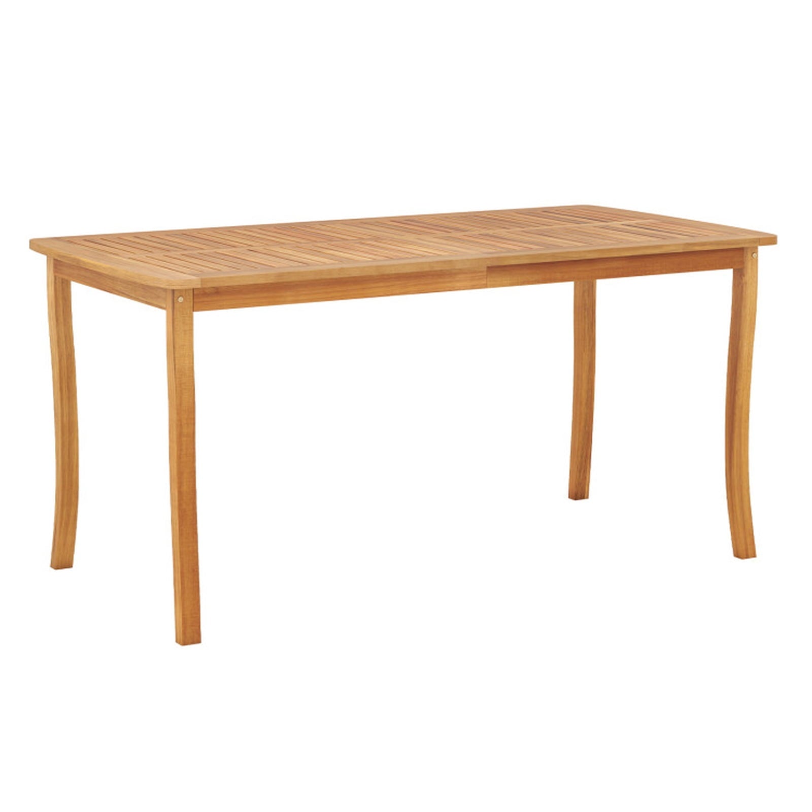 Biotree 63 inch Outdoor Dining Table with Umbrella Hole Farmhouse Bistro Dinette Furniture, Natural