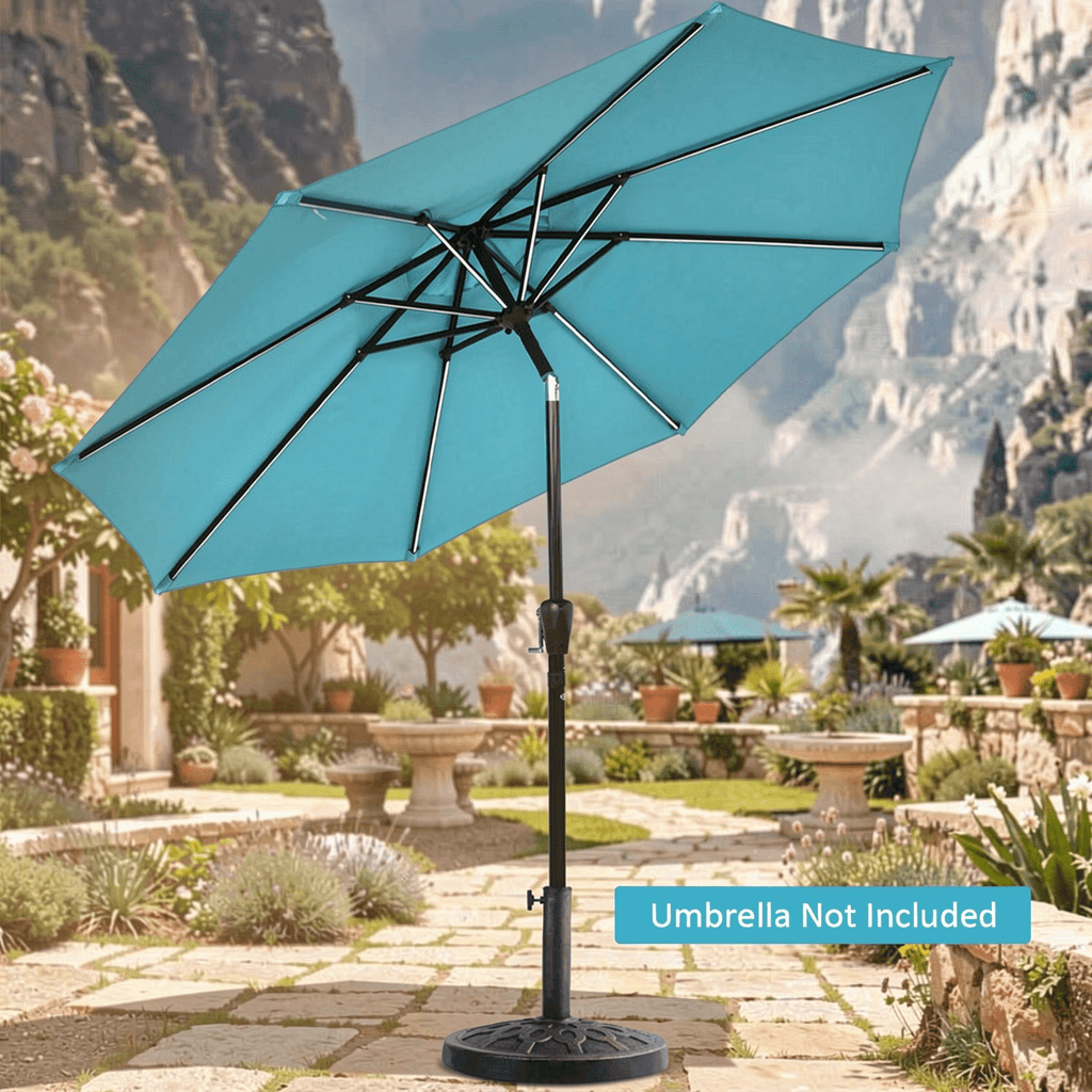 Biotree 30lbs 18 Inches Heavy Duty Outdoor Patio Market Umbrella Base Bronze - Heavy Duty Outdoor Patio Stand