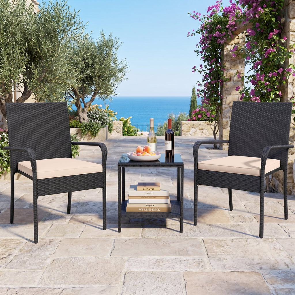 Biotree Set of 1 Outdoor Acacia Wood Benches 2-3 People Backless Garden Front Benches with Metal Frame-1 PieceBrown