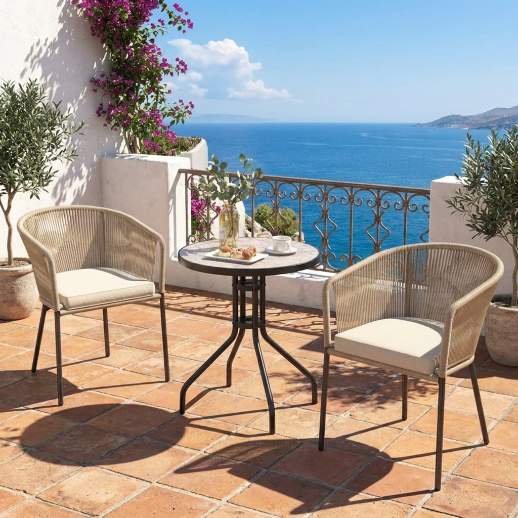 Biotree Patio Chairs Set of 4 with Curved Backrest and Seat Cushion for Patio Stackable Patio Chair for Garden BackyardYellow