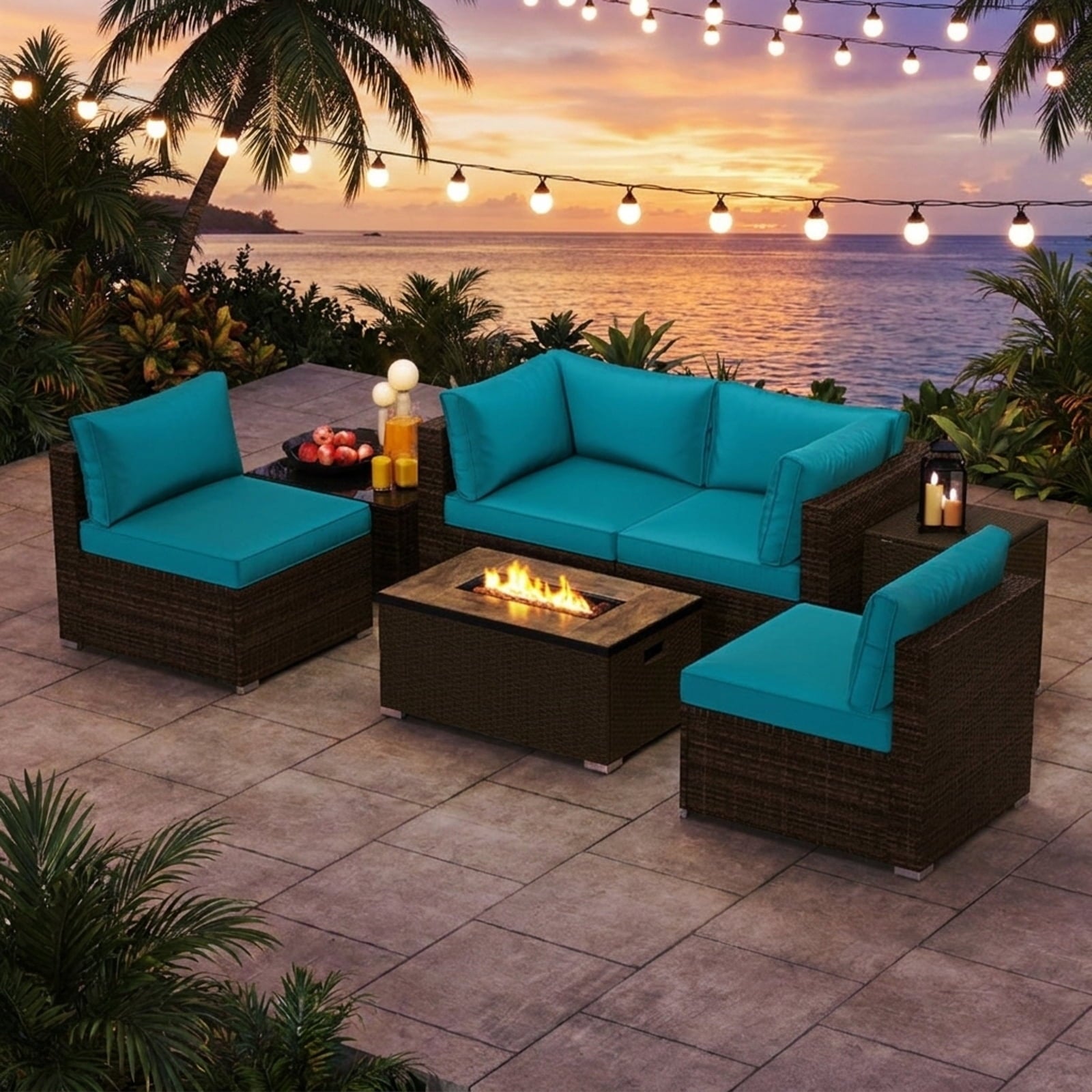 Biotree 47 Inch Outdoor Acacia Wood Bench with Metal Frame and Slatted Seat Stackable Patio Chair for Garden BackyardNatural + Black