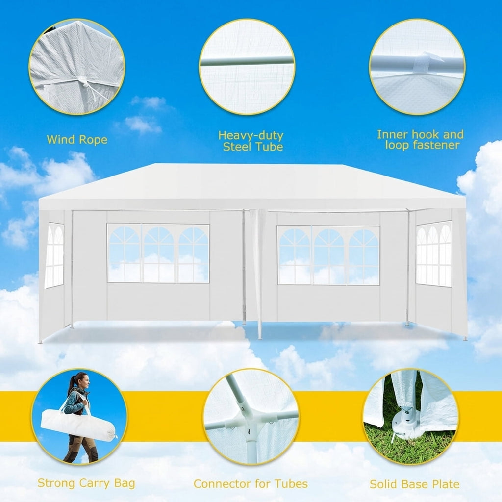 Biotree 10 x 20 Feet Outdoor Party Wedding Canopy Tent with Removable Walls and Carry Bag Event Camping