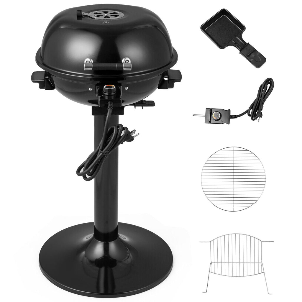 Biotree 1600W Electric BBQ Grill with Removable Non-Stick Warming Rack Outdoor Cooking Patio Summer Party