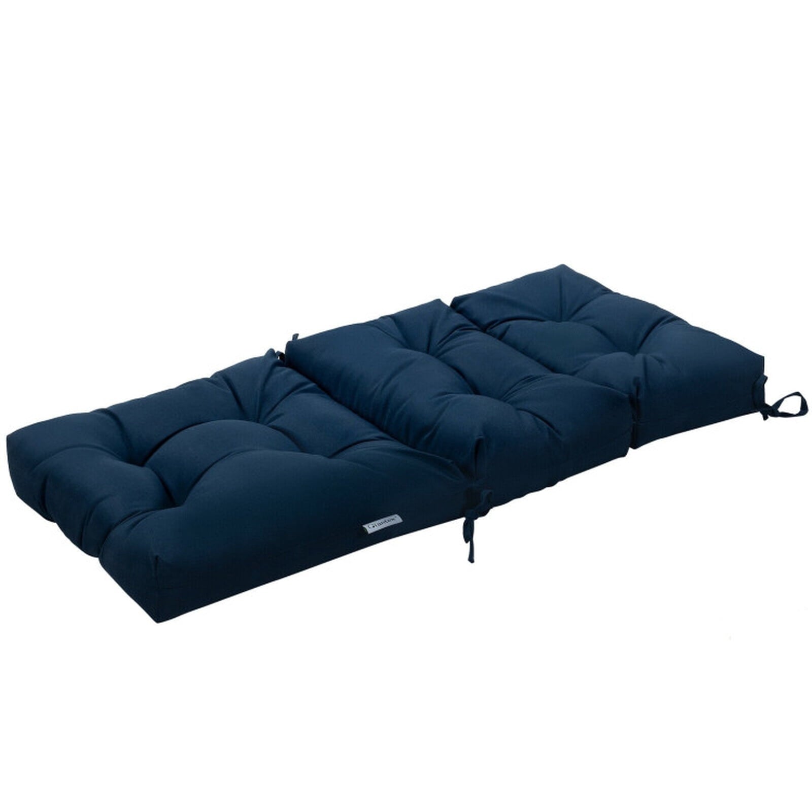 Biotree 22 X 44 Inch Tufted Outdoor Patio Chair Seating Pad Comfortable Patio Chair Cushion PadBlue