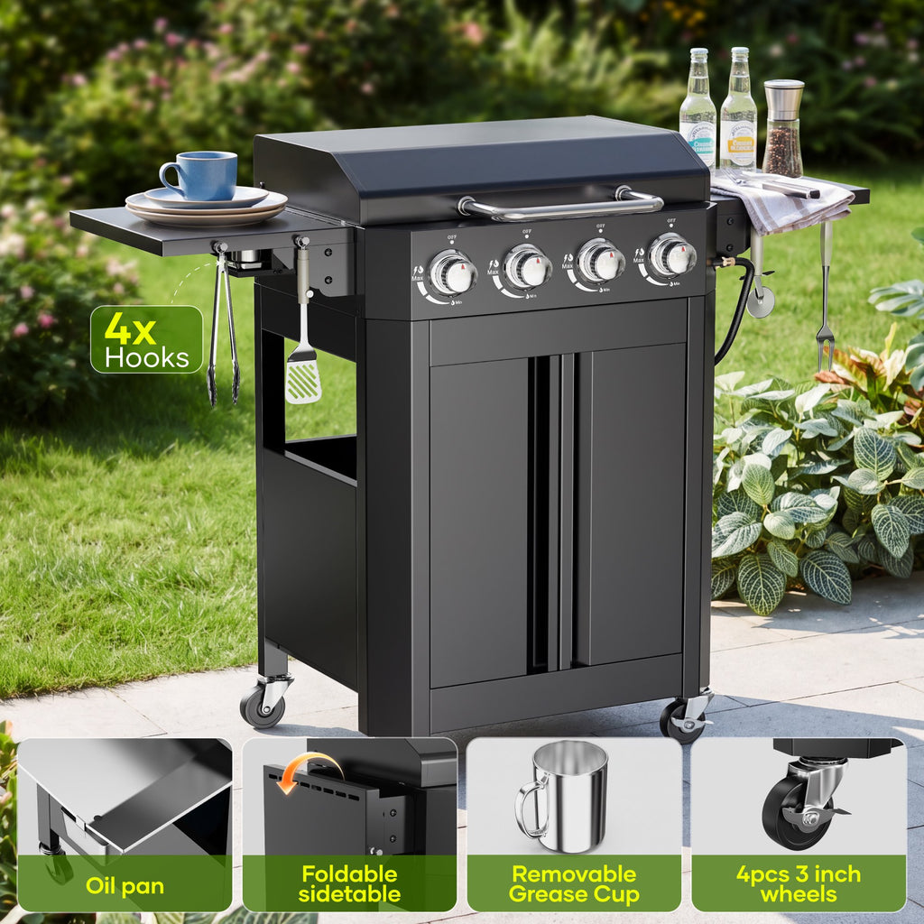 Biotree 4-Burner Gas Teppanyaki and Grill Combo