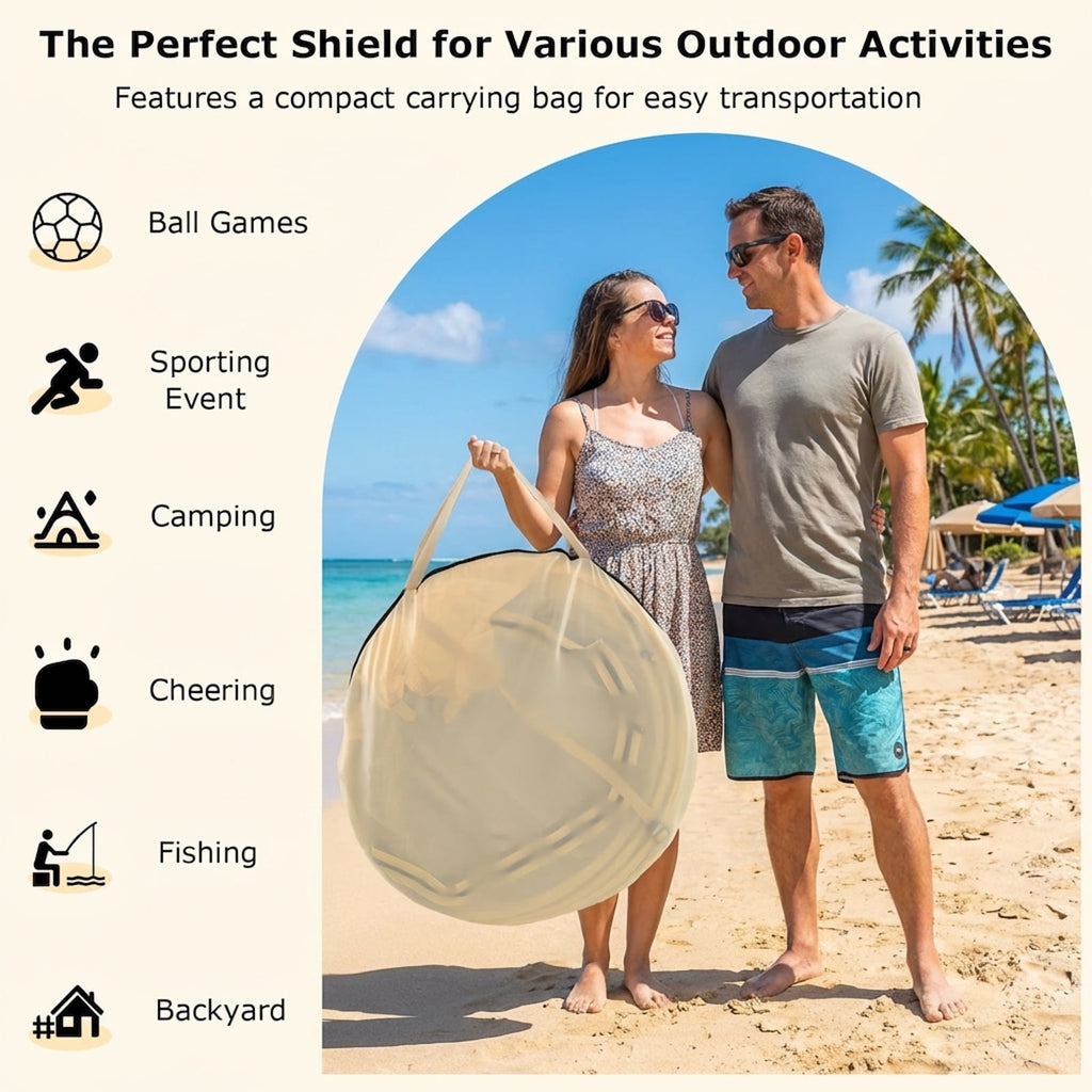 Biotree Instant Pop Up Sports Shelter Tent with Floor Mat and Carry Bag for Outdoor Events and Sideline