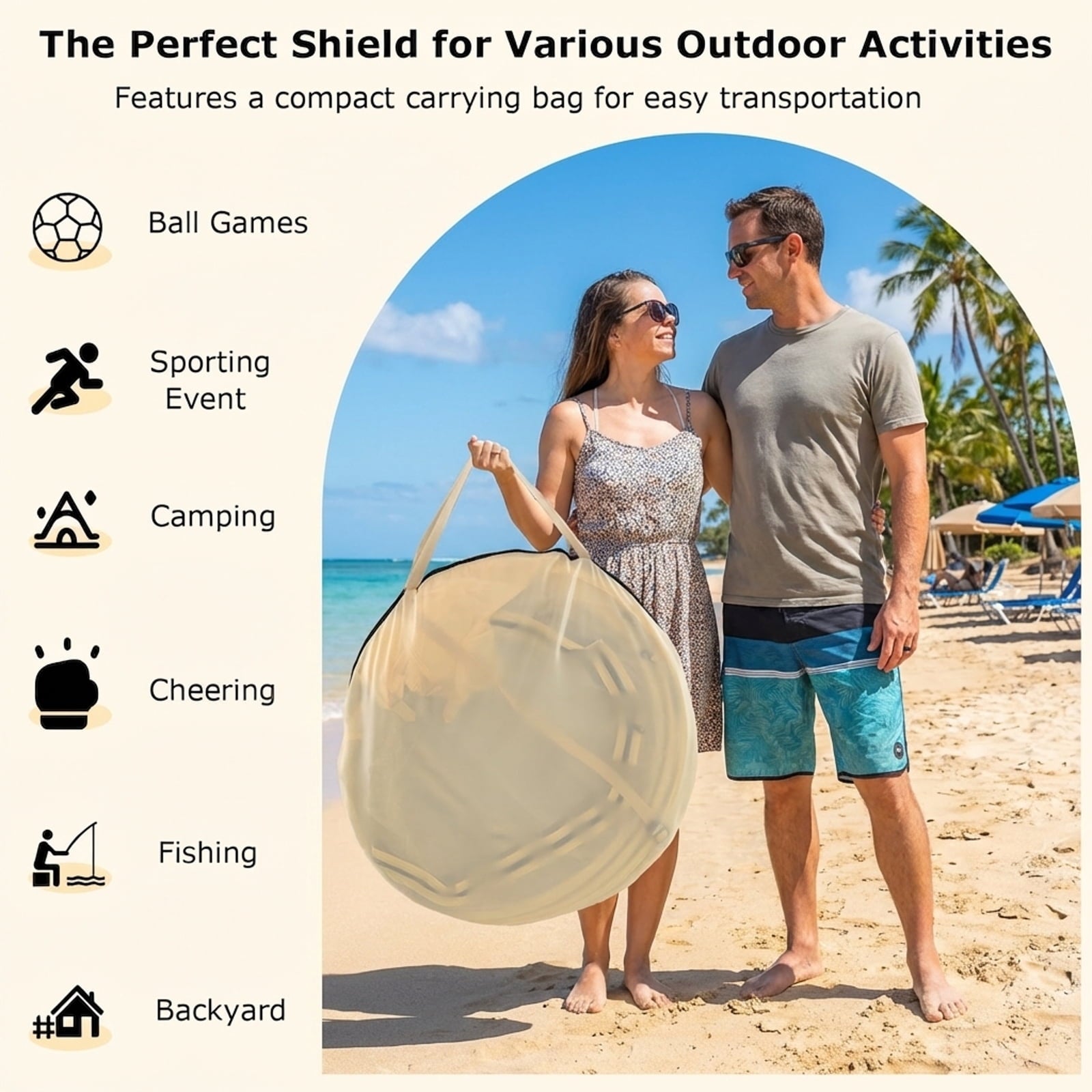 Biotree Instant Pop Up Sports Shelter Tent with Floor Mat and Carry Bag for Outdoor Events and Sideline