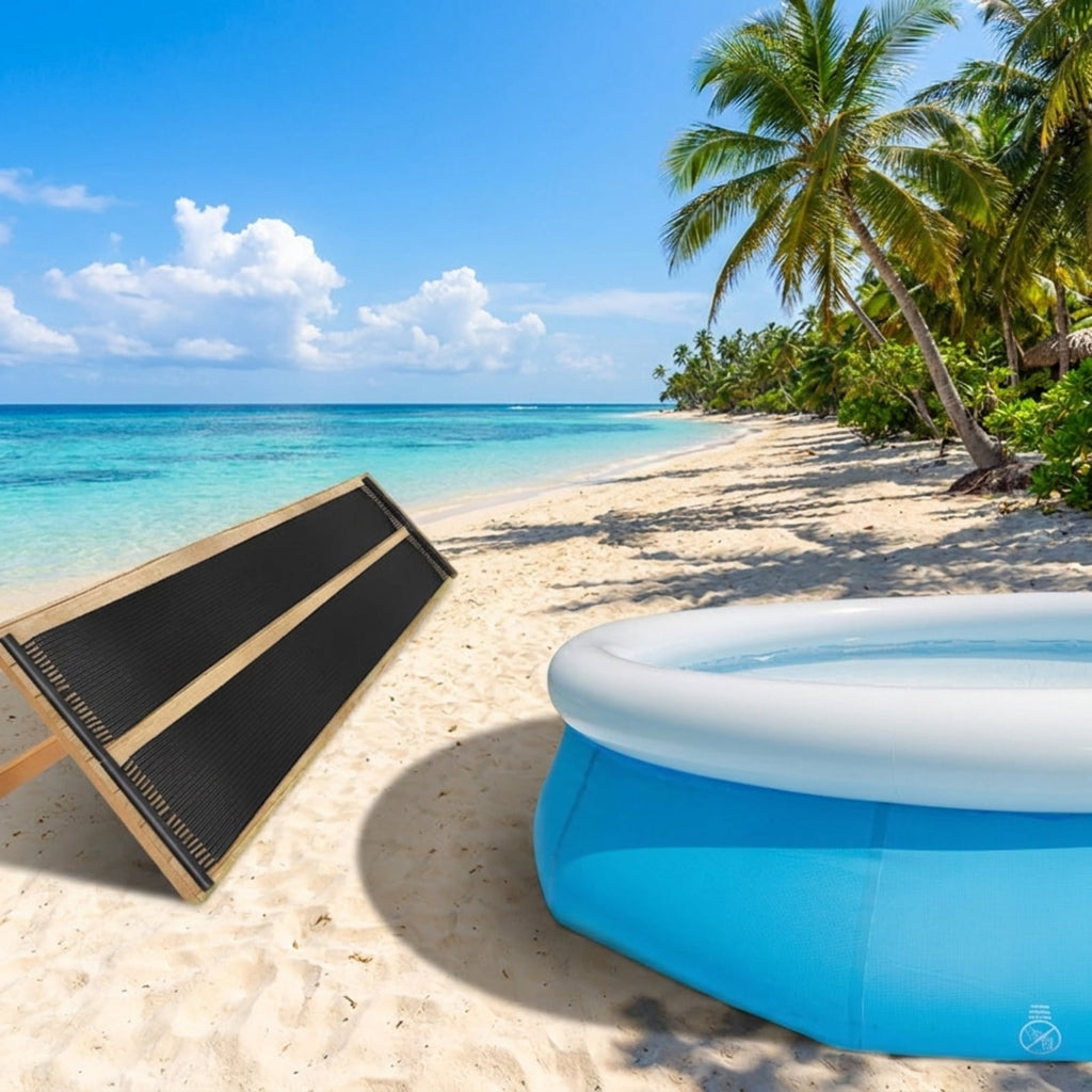 Biotree 2 Pieces 10/16.4/20 Feet Weatherproof Solar Swimming Pool Heating System 20 ft Set for Garden Yard Lawn Watering Outdoor, Black