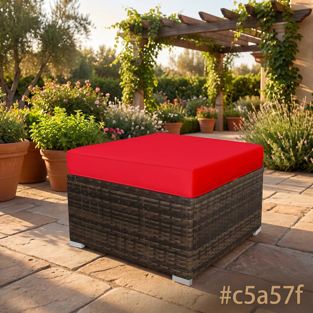Biotree 3 Pieces Outdoor Wicker Conversation Set with Tempered Glass Tabletop Outdoor Conversation Set for Garden Backyard PorchNavy