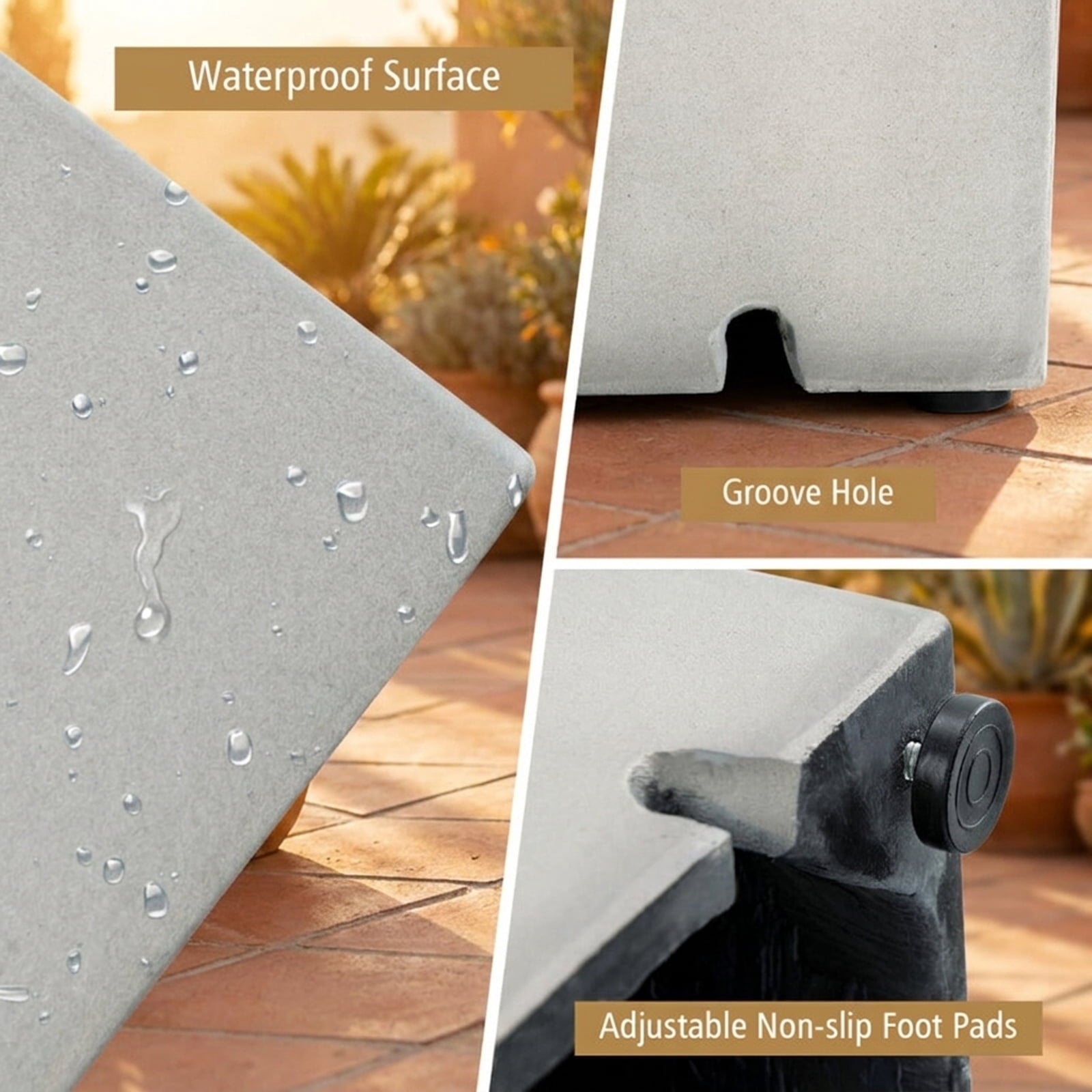 Biotree Propane Tank Cover Hideaway Table for Standard 20 Pounds Propane Tank for Outdoor Patio Backyard Garden Camping, Gray