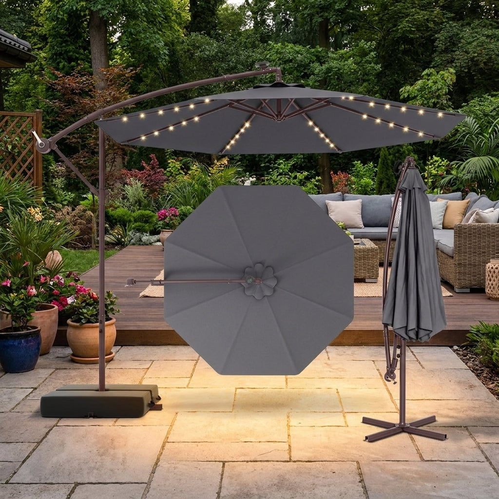 Biotree Outdoor Wood-Fired Pizza Oven with Grill Racks Protective Cover Built-In Thermometer Pizza Stone and Peel - Black