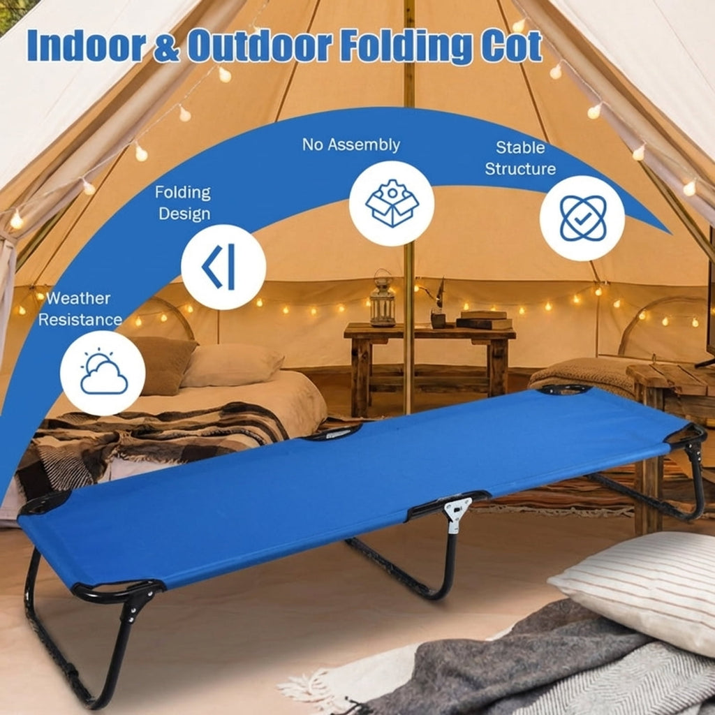 Biotree Folding Portable Outdoor Camping Cot Bed for Adults with Sleeping Bag Capability for Hiking