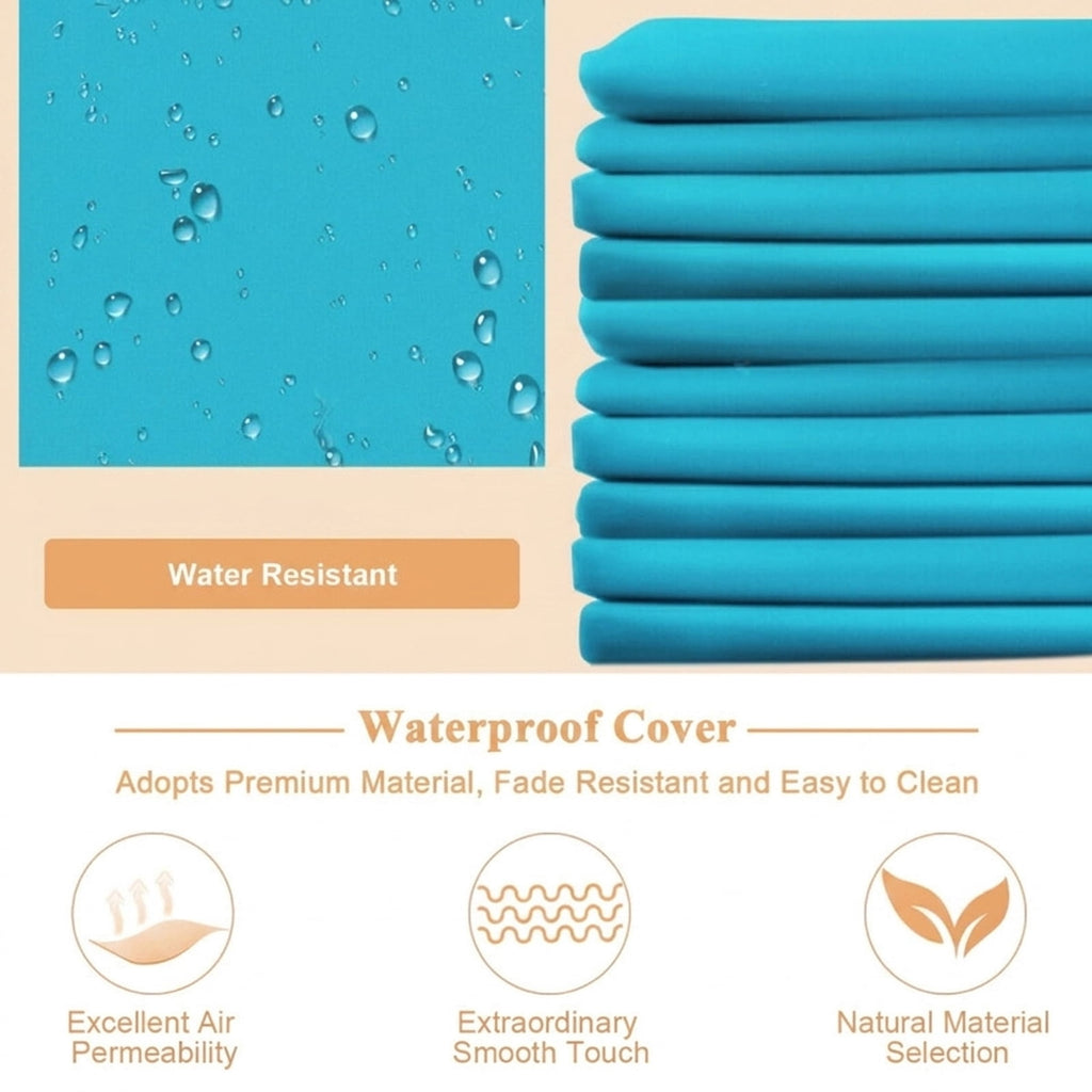 Biotree 1 Piece Foldable Backpack Beach Chair with Cup Holder and Storage Pockets for Outdoor Stackable Patio Chair for Garden BackyardBlue
