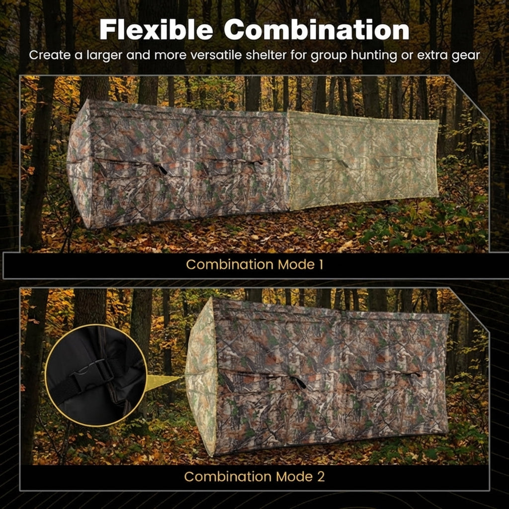 Biotree See-Through Pop Up 1-3 Person Hunting Blind with Dog Door for Waterfowl Duck and Goose Hunting