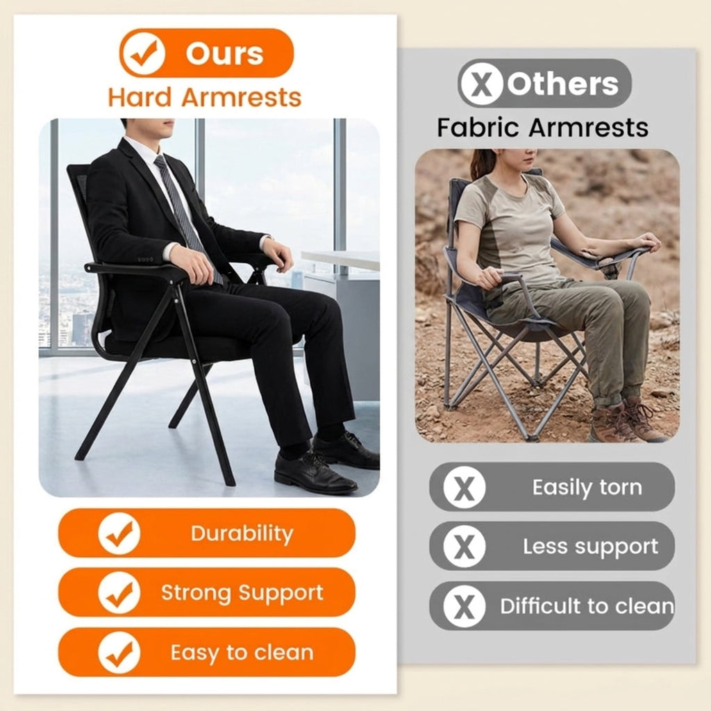 Biotree Foldable Rocking Padded Portable Camping Chair with Backrest and Armrest Stackable Patio Chair for Garden BackyardRed