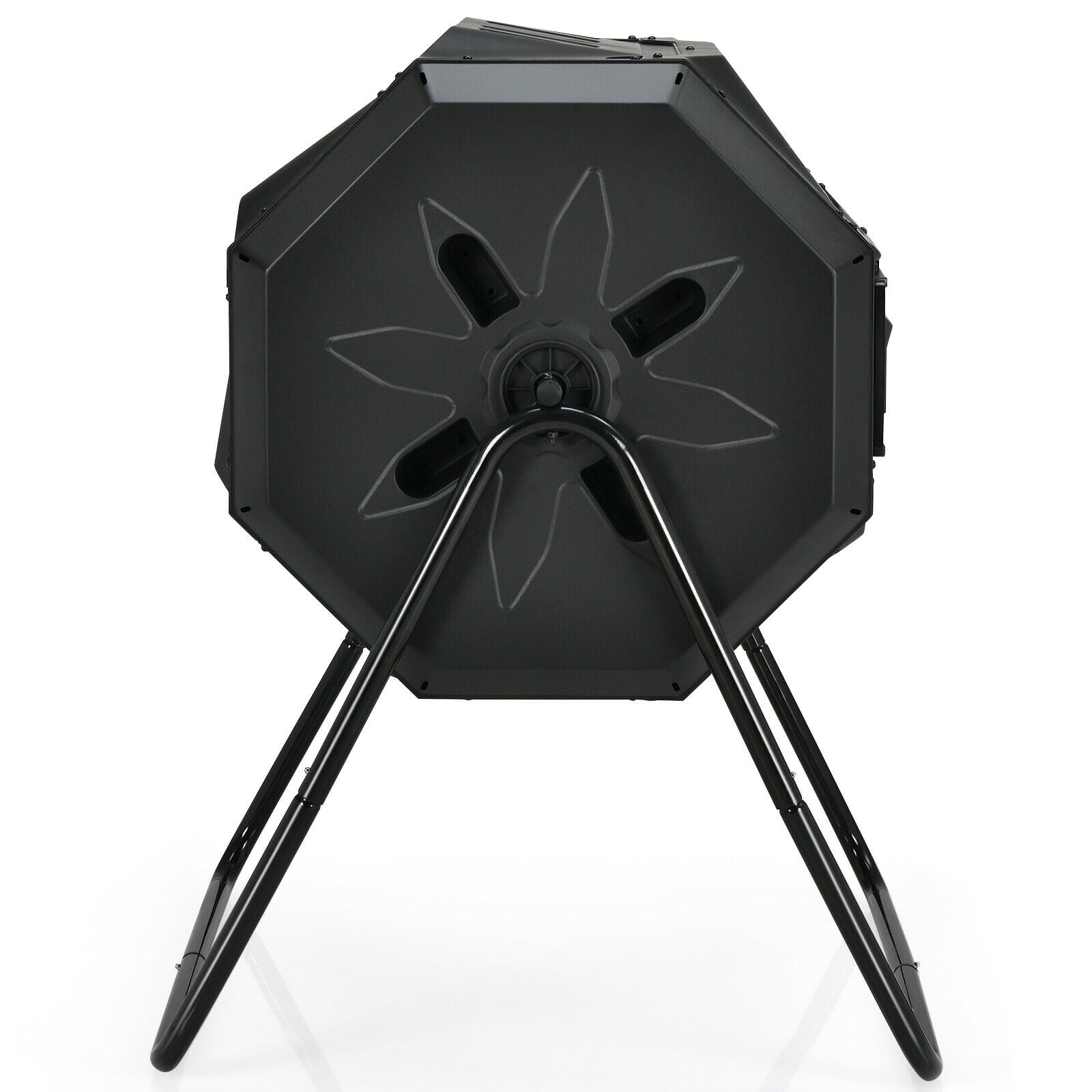 Biotree 43 Gallon Composting Tumbler Compost Bin with Dual Rotating Chamber Outdoor Garden Organic Yard