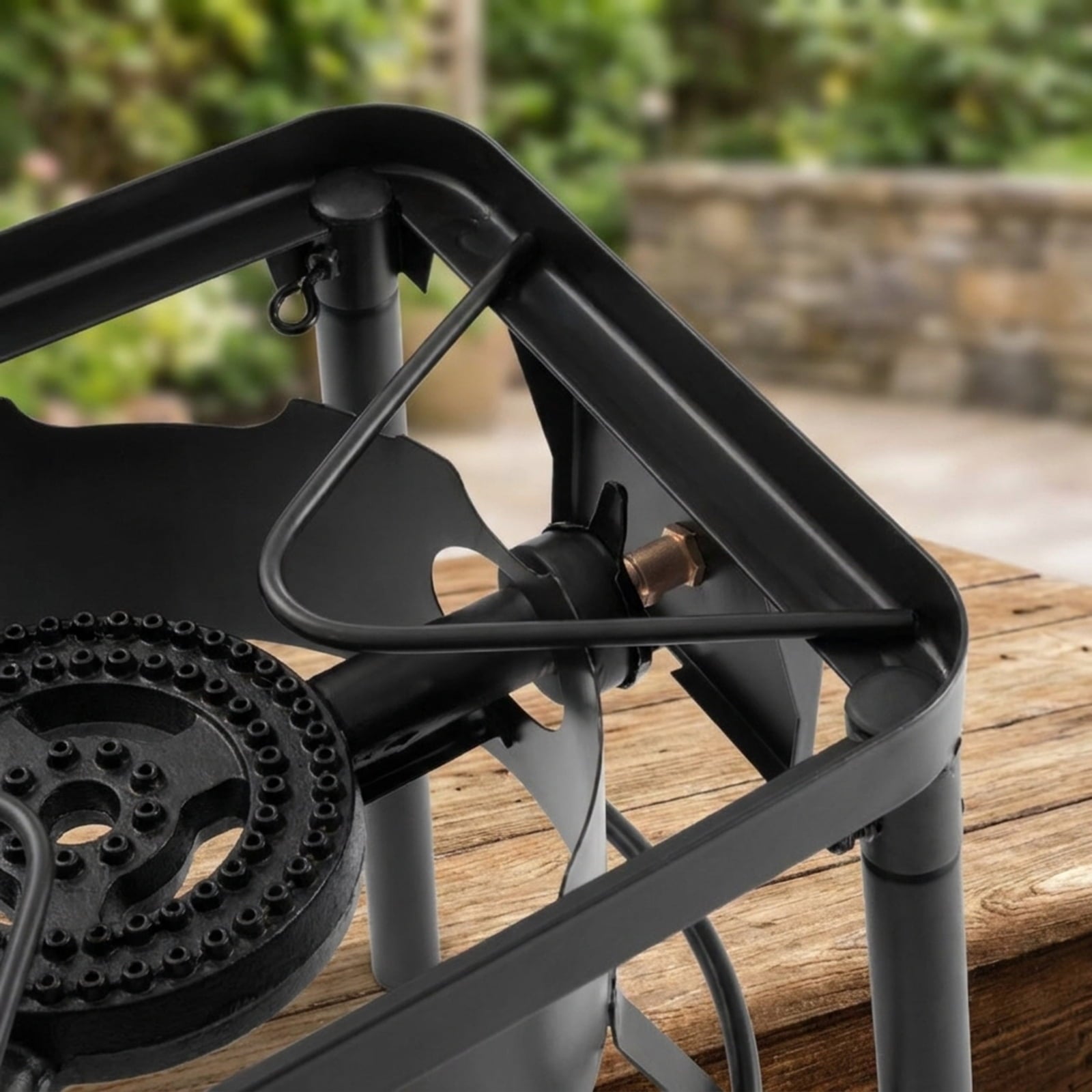 Biotree 100000 BTU Portable Propane Outdoor Camp Stove with Adjustable Legs for Outdoor Camping Backyard Patio Cooking, Black