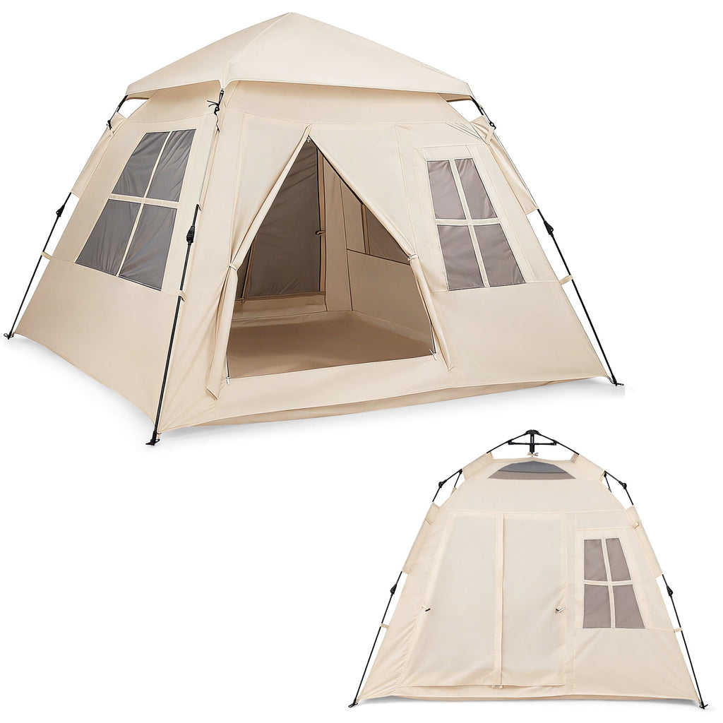 Biotree 4 Person Camping Tent with Mesh Windows and Carrying Bag for Family Camping Hiking