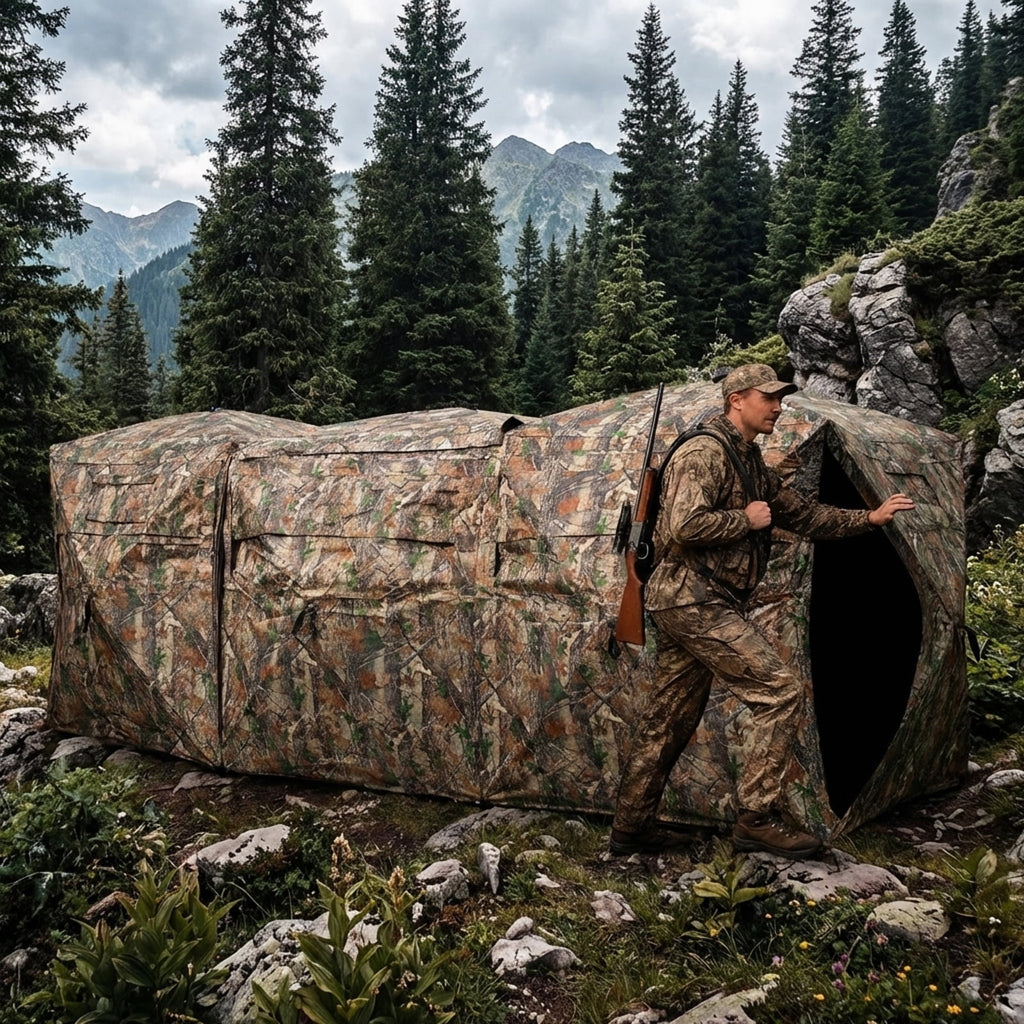 Biotree 2-6 Person Portable Pop Up Hunting Blind with Storage Pockets for Ground Deer Turkey Hunting