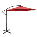 Biotree 10 FT Patio Umbrella, Offset Umbrella with 8 Ribs Cantilever and Cross Base for Patio Garden Backyard Pool, Red