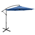 Biotree 10 ft Cantilever Offset Patio Umbrella 8-Rib Outdoor Shade - Blue - UV Protection with Cross Base