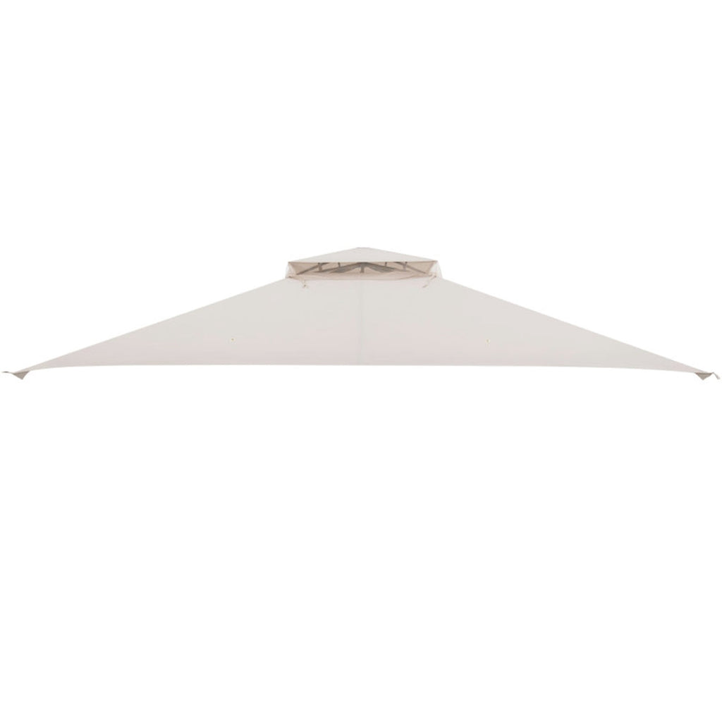 Biotree 10 x 12 Feet Gazebo Replacement Top with Air Vent and Drainage Holes Beige - Instant Setup Outdoor Shade Tent for Camping Parties
