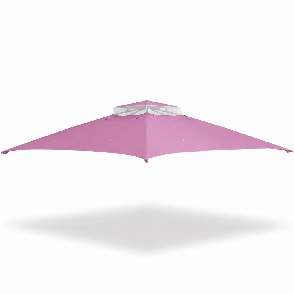 Biotree 10 x 12 Gazebo Replacement Top with Air Vent and Drainage Holes for Outdoor Patio Canopy, Pink